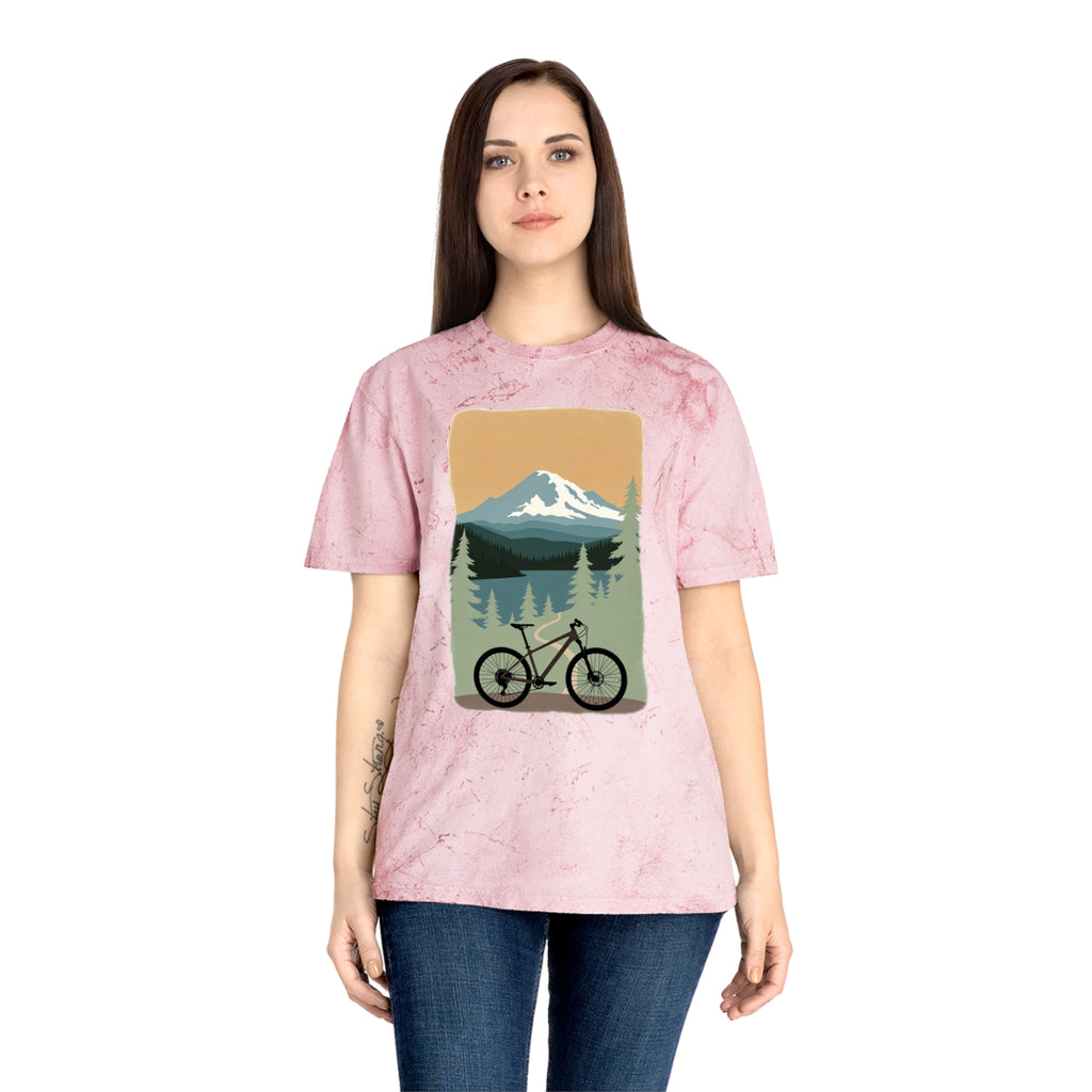 Tie-Dye Retro Mountain T-Shirt — Color Blast Outdoor Vibe