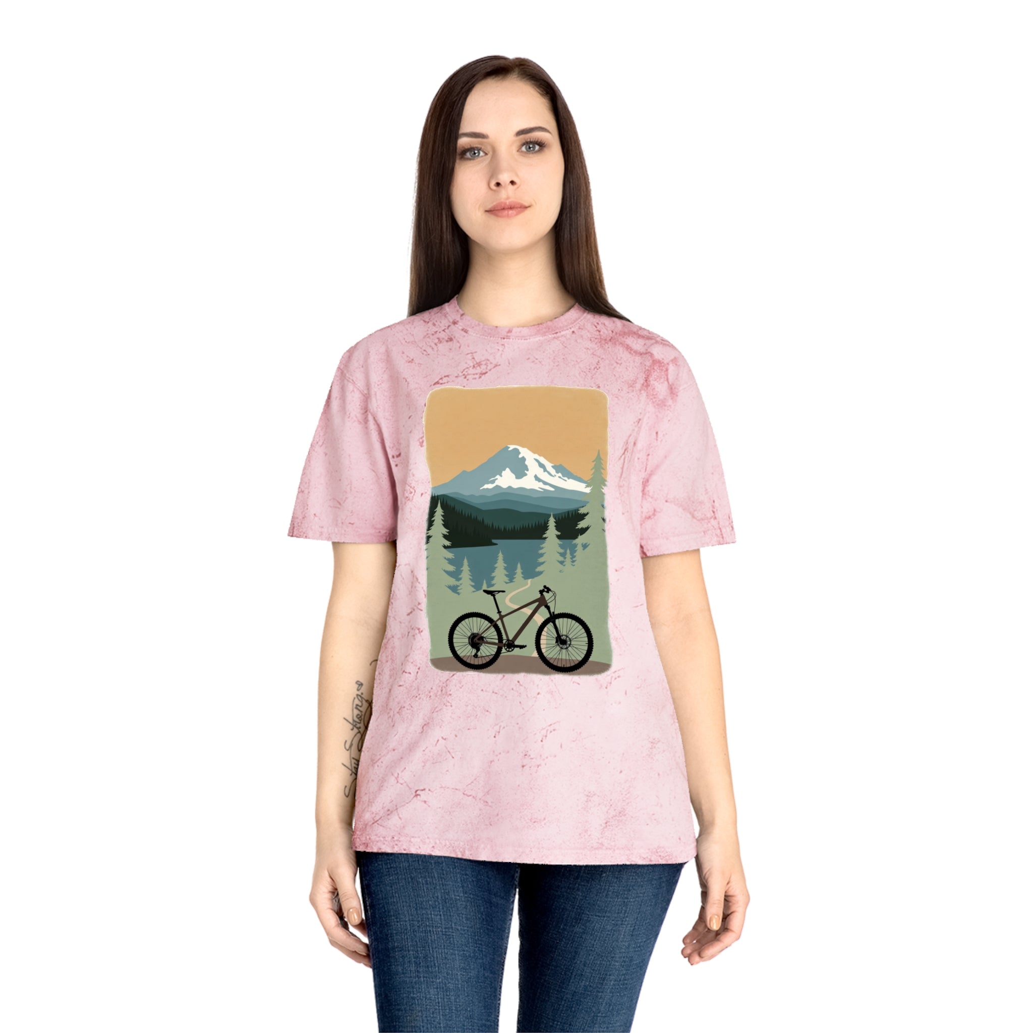 Tie-Dye Retro Mountain T-Shirt — Color Blast Outdoor Vibe