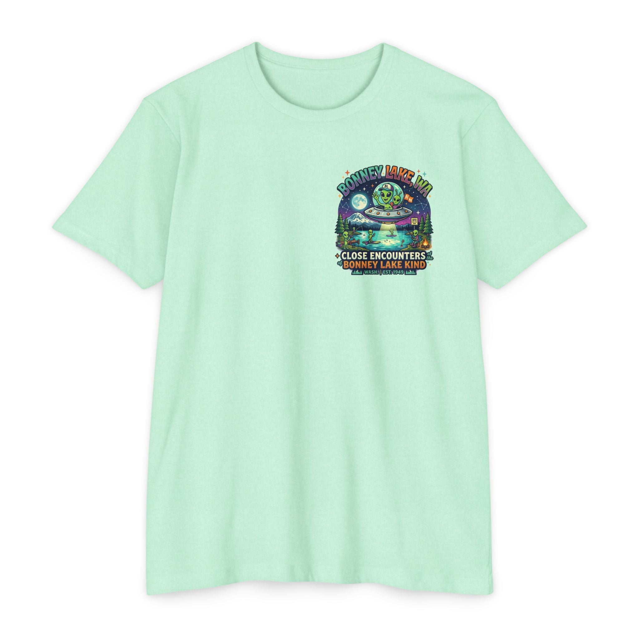 Bonney Lake WA UFO T-Shirt — "Close Encounters Bonney Lake Kind" Alien Graphic Tee