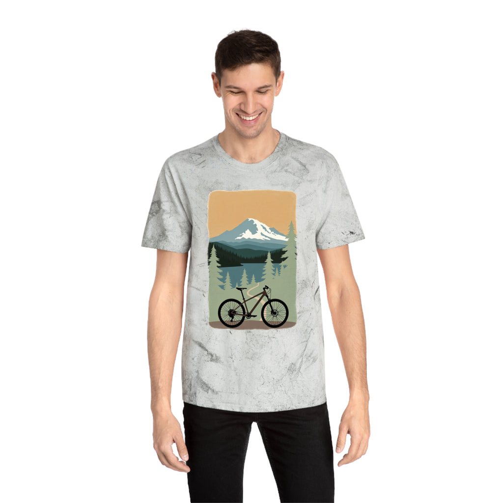 Tie-Dye Retro Mountain T-Shirt — Color Blast Outdoor Vibe