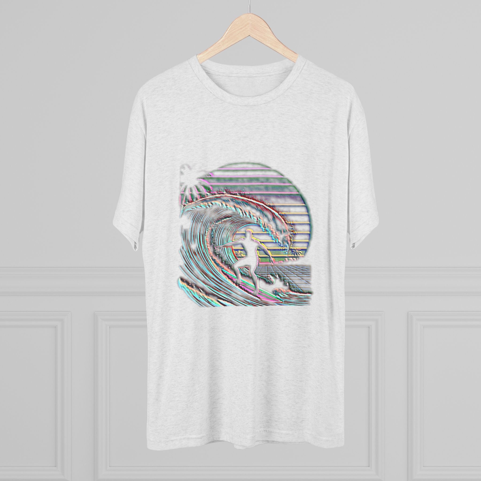 Surf Wave Tee — Retro Vaporwave Sunset Surfing Graphic T-Shirt