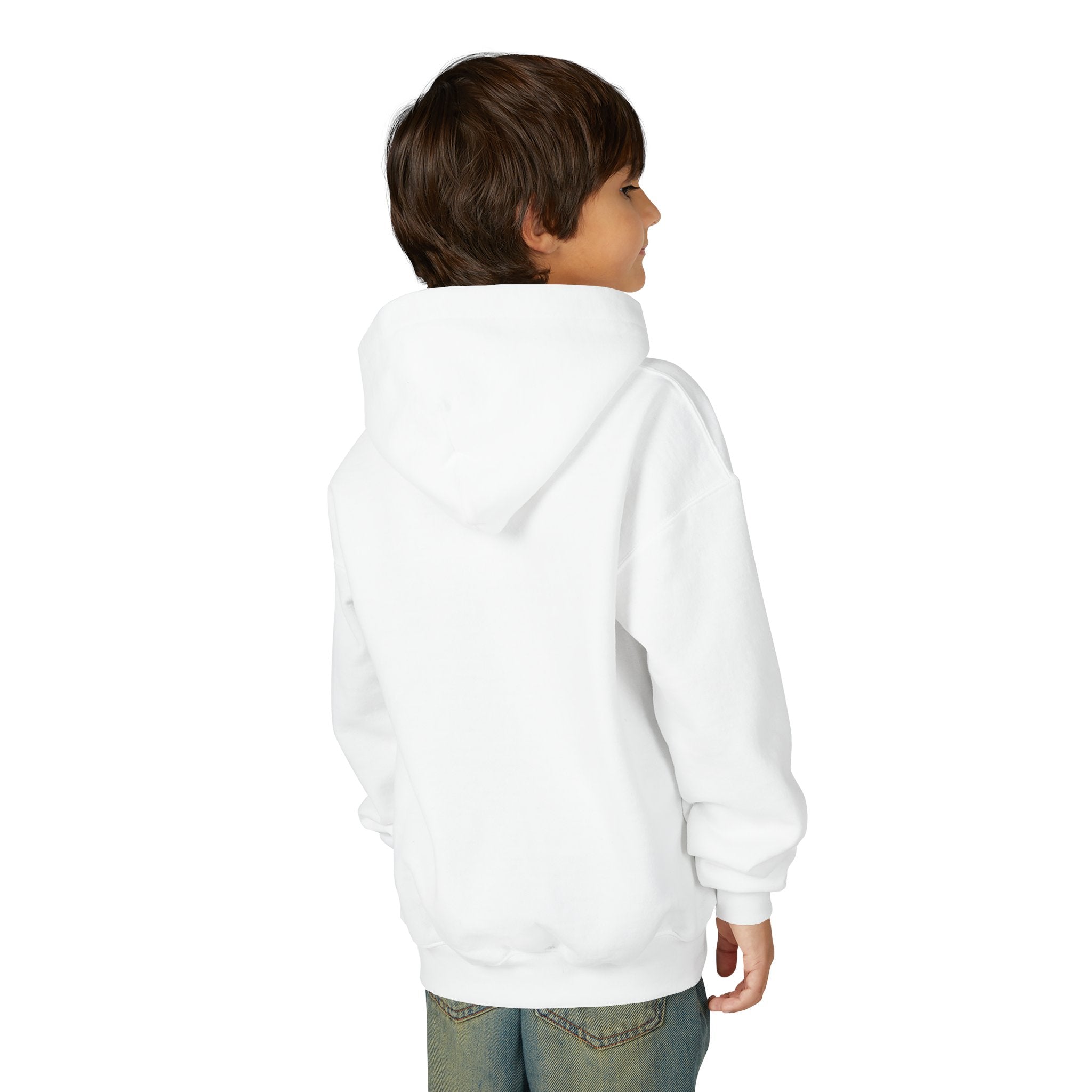 Youth Alien Hoodie – Cute Waving Green Alien Kids Sweatshirt