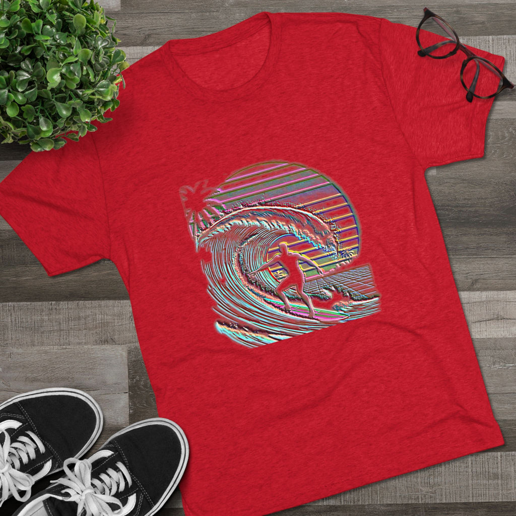 Surf Wave Tee — Retro Vaporwave Sunset Surfing Graphic T-Shirt
