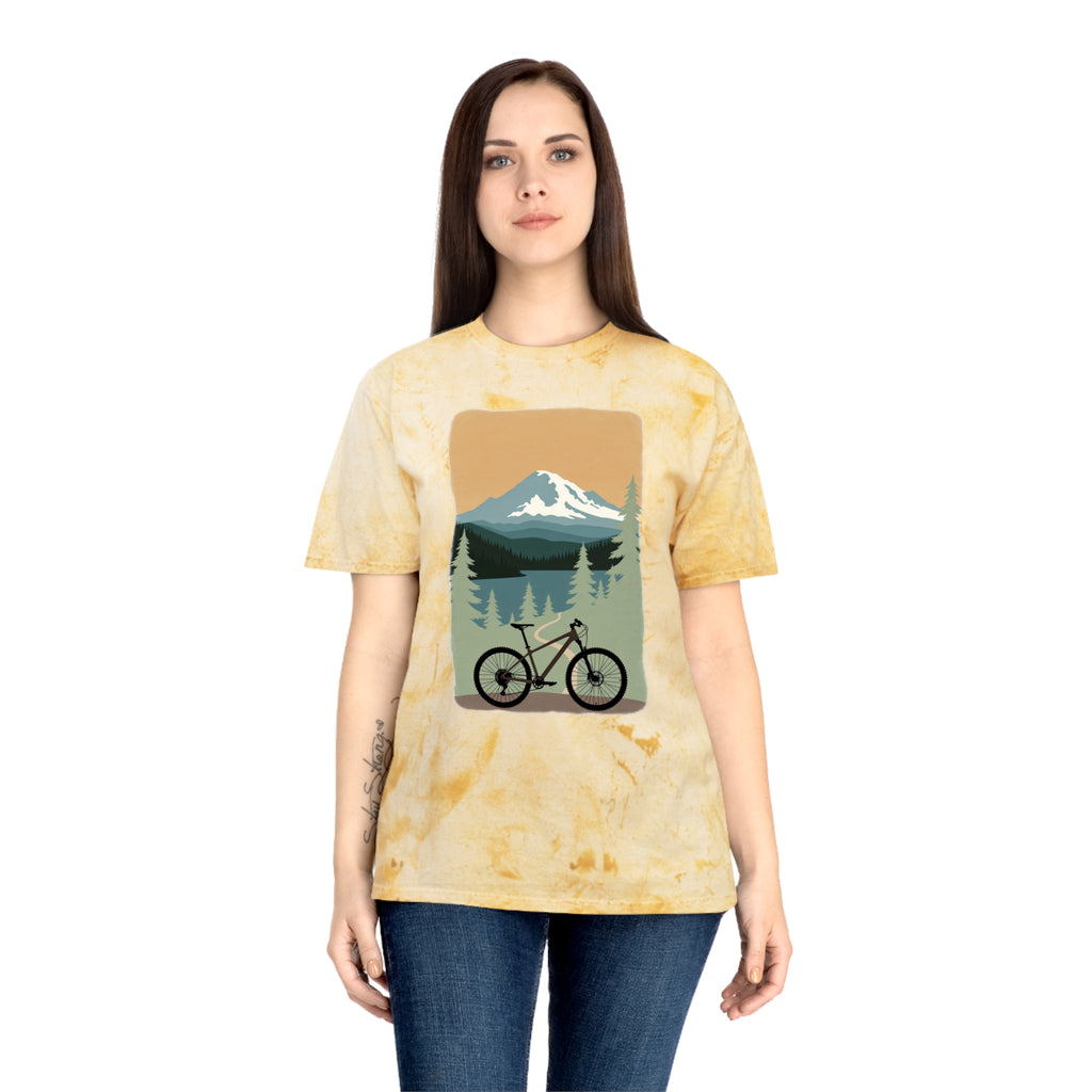 Tie-Dye Retro Mountain T-Shirt — Color Blast Outdoor Vibe