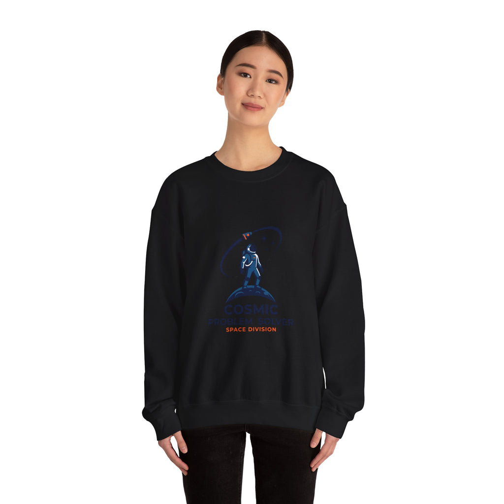 Cosmic Problem Solver Crewneck, Space Astronaut Mission Patch, science nerd