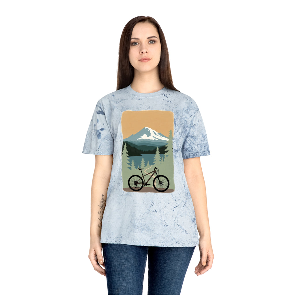 Tie-Dye Retro Mountain T-Shirt — Color Blast Outdoor Vibe