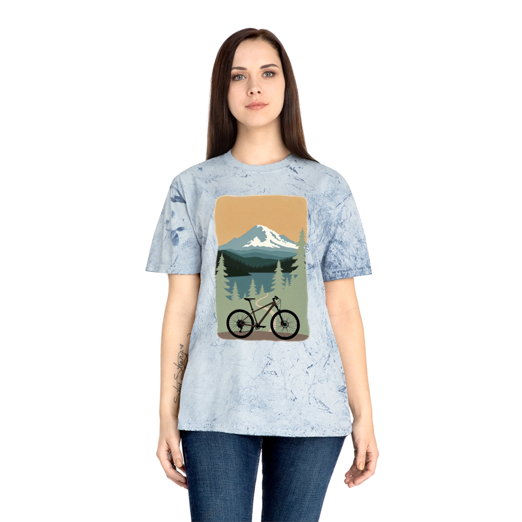 Tie-Dye Retro Mountain T-Shirt — Color Blast Outdoor Vibe