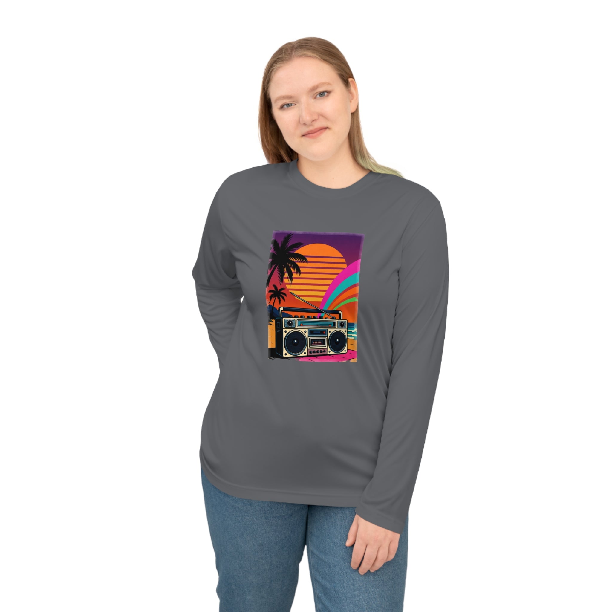 Retro Beach Boombox Long Sleeve