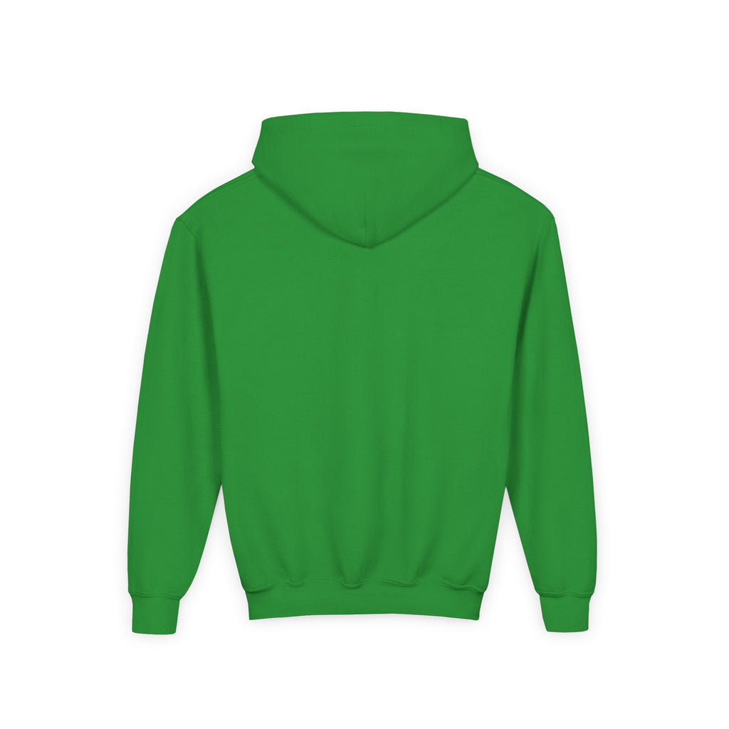 Youth Alien Hoodie – Cute Waving Green Alien Kids Sweatshirt
