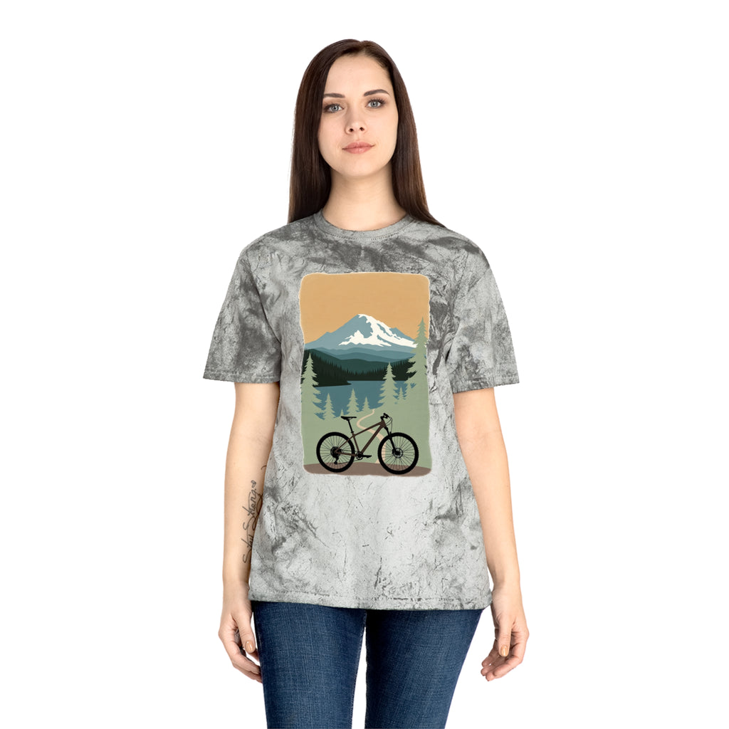 Tie-Dye Retro Mountain T-Shirt — Color Blast Outdoor Vibe
