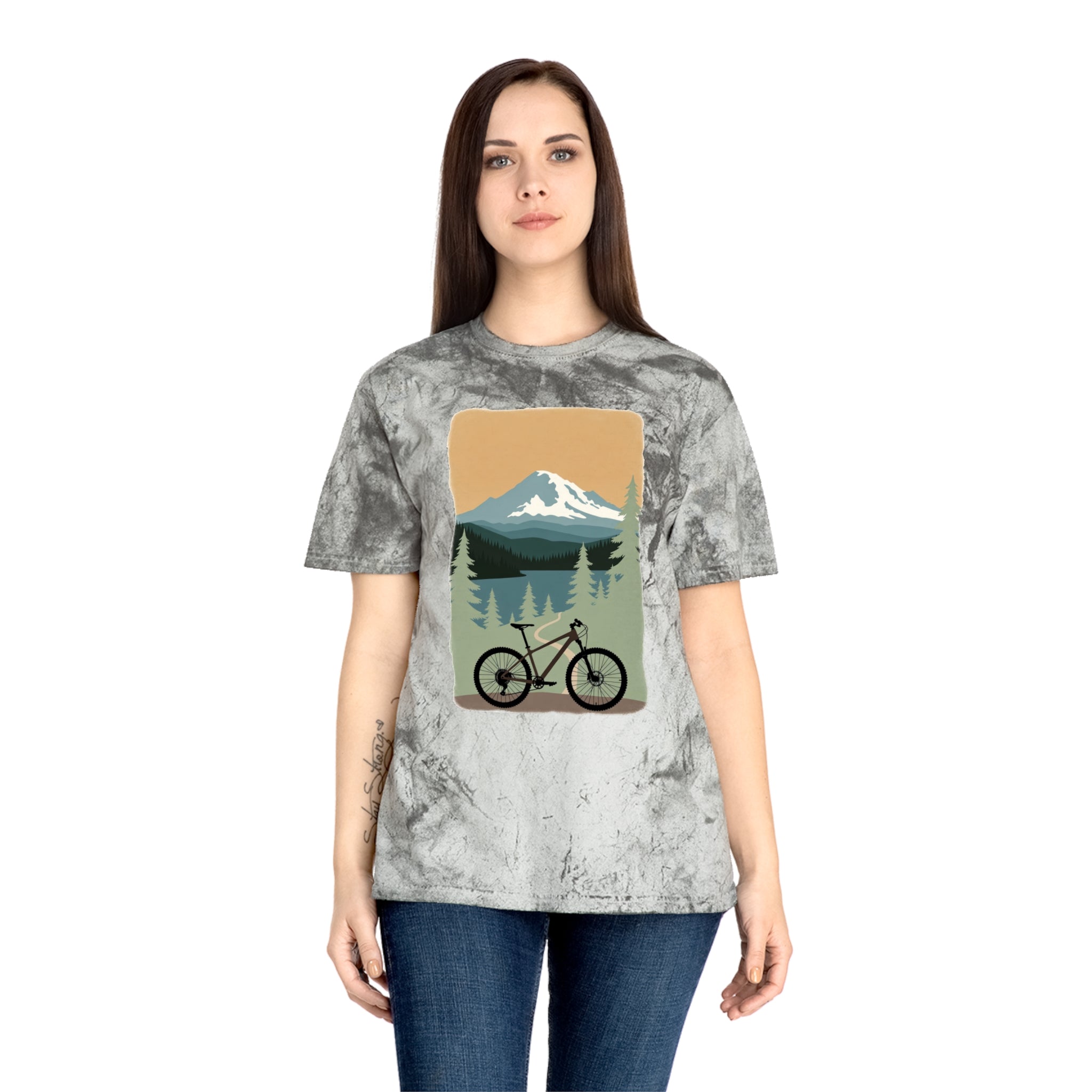 Tie-Dye Retro Mountain T-Shirt — Color Blast Outdoor Vibe