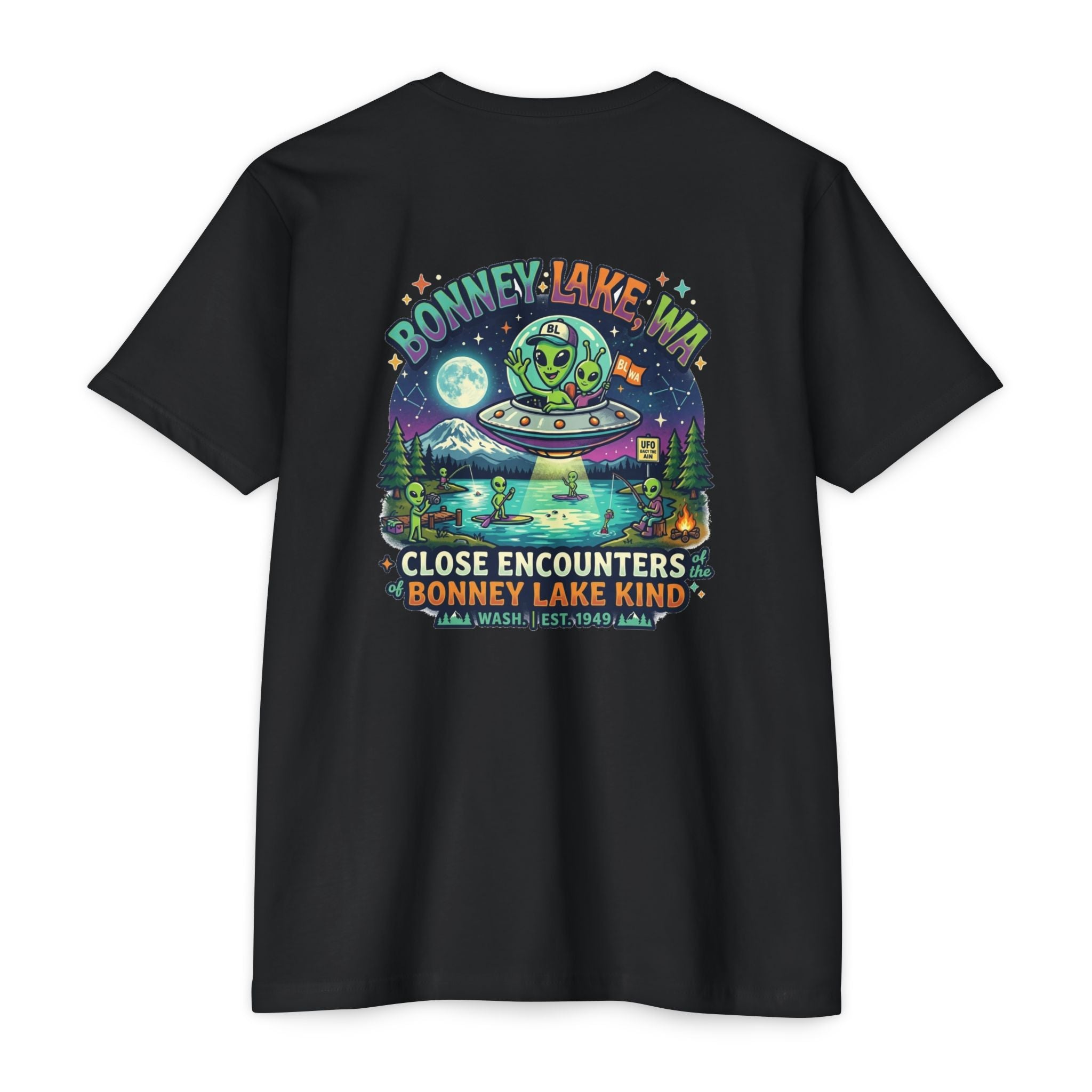 Bonney Lake WA UFO T-Shirt — "Close Encounters Bonney Lake Kind" Alien Graphic Tee
