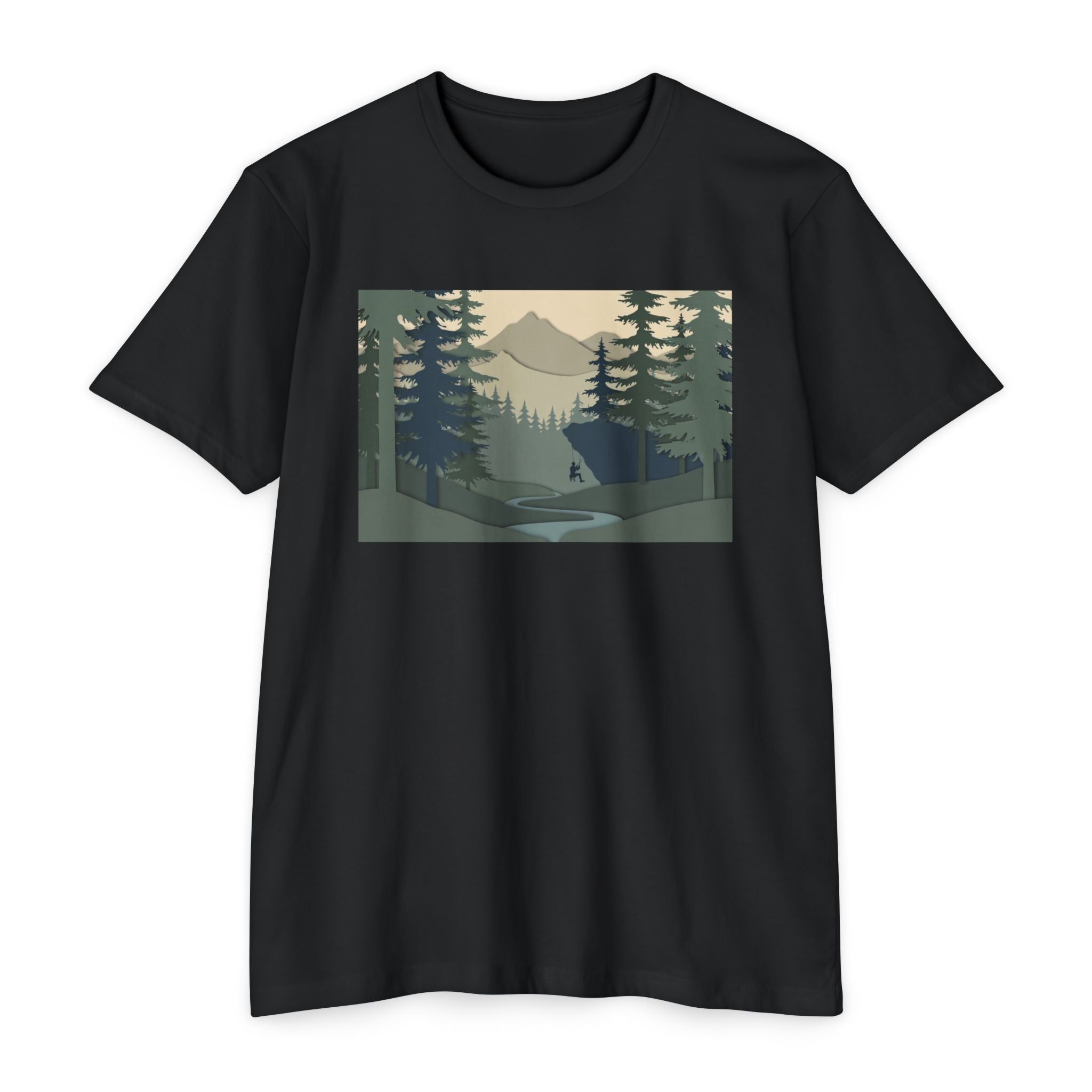 Nature Landscape T-Shirt — Forest Mountain Scenic Tee