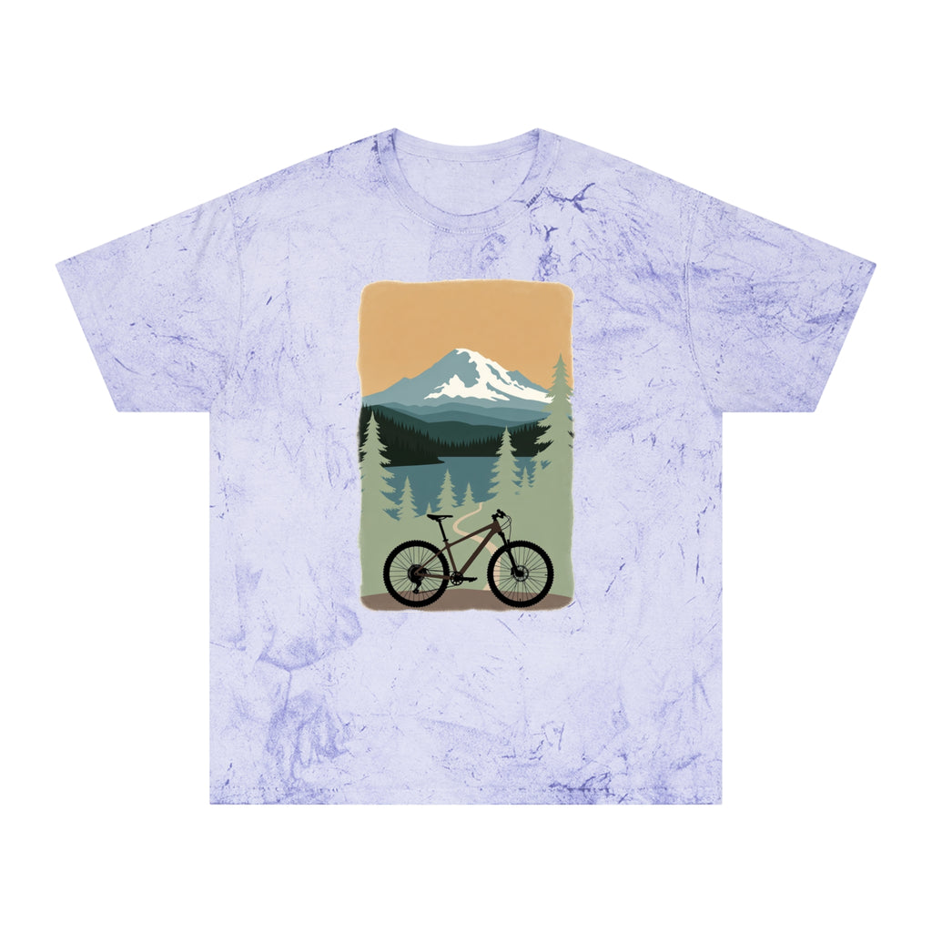 Tie-Dye Retro Mountain T-Shirt — Color Blast Outdoor Vibe
