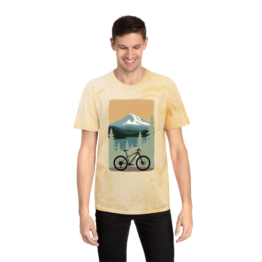 Tie-Dye Retro Mountain T-Shirt — Color Blast Outdoor Vibe