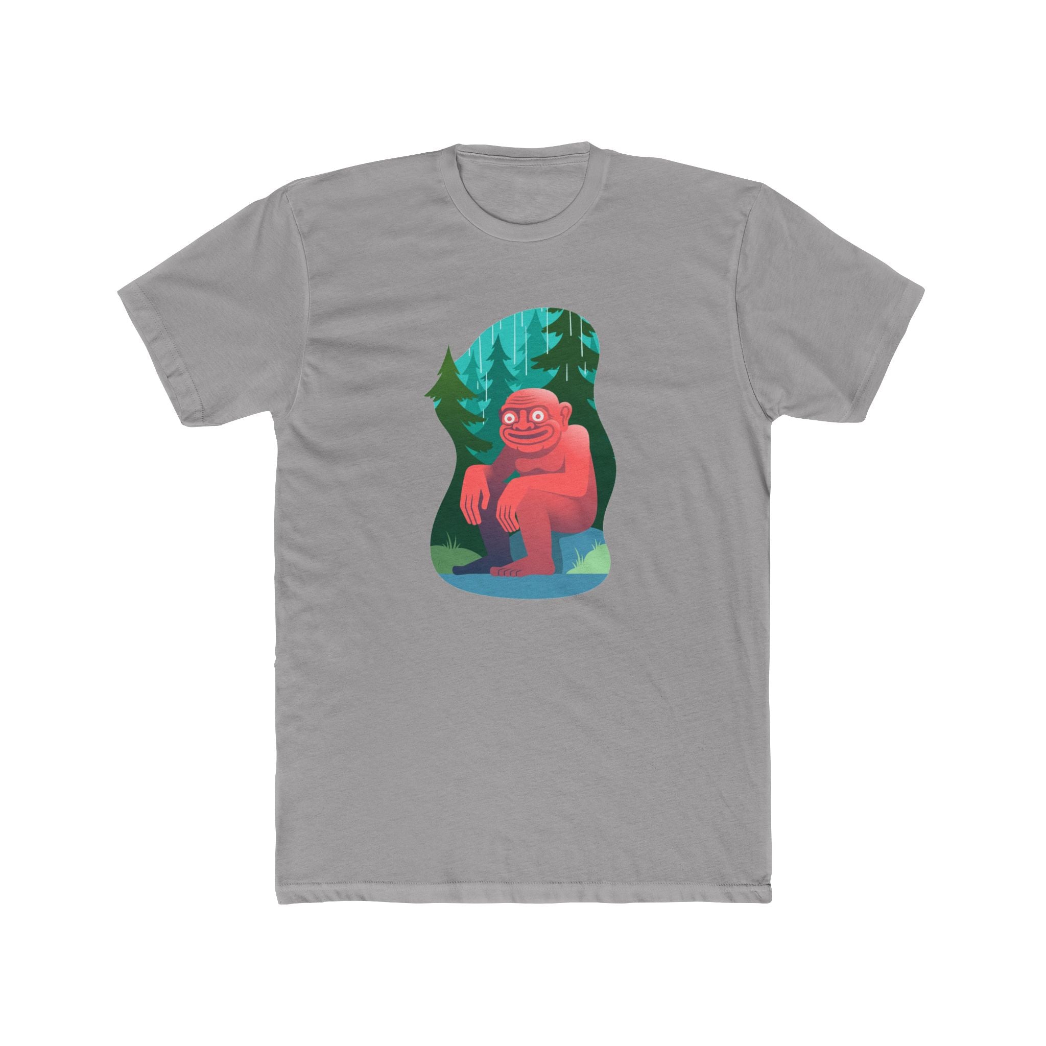 Bigfoot Forest Tee — Cute Red Sasquatch Graphic T-Shirt