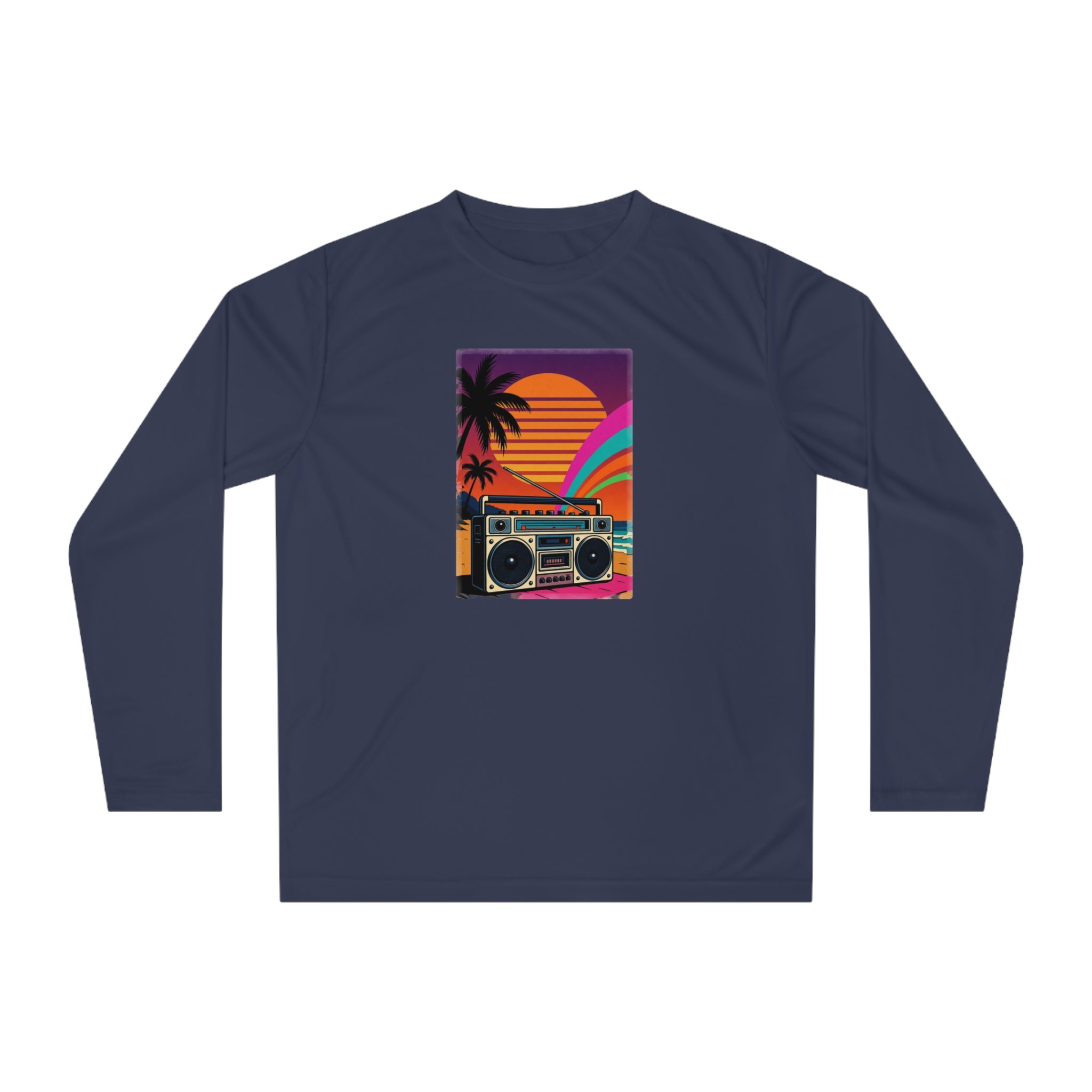Retro Beach Boombox Long Sleeve
