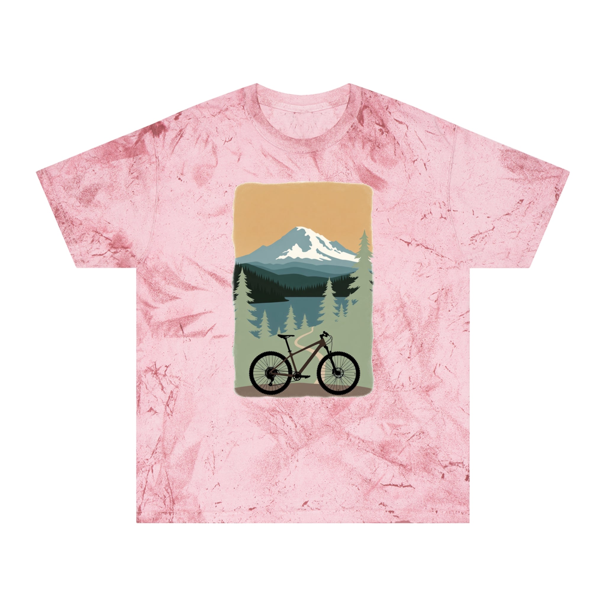 Tie-Dye Retro Mountain T-Shirt — Color Blast Outdoor Vibe