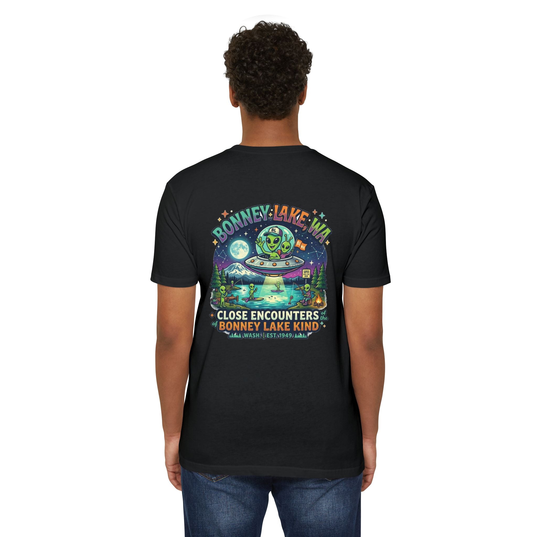 Bonney Lake WA UFO T-Shirt — "Close Encounters Bonney Lake Kind" Alien Graphic Tee