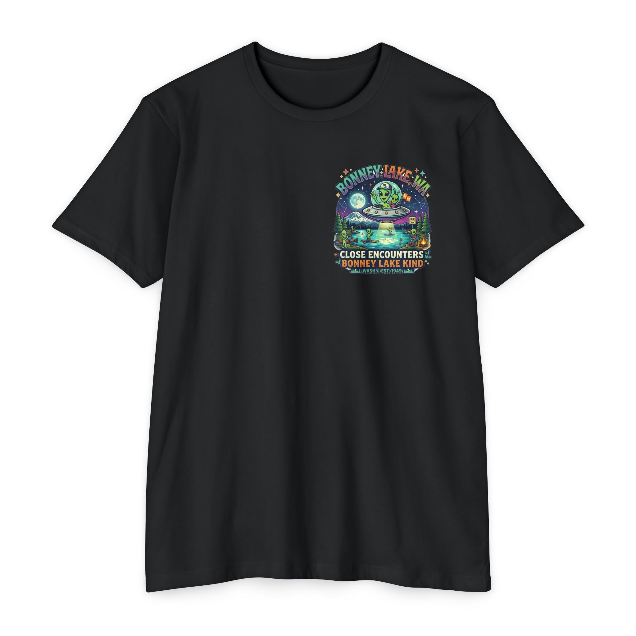 Bonney Lake WA UFO T-Shirt — "Close Encounters Bonney Lake Kind" Alien Graphic Tee