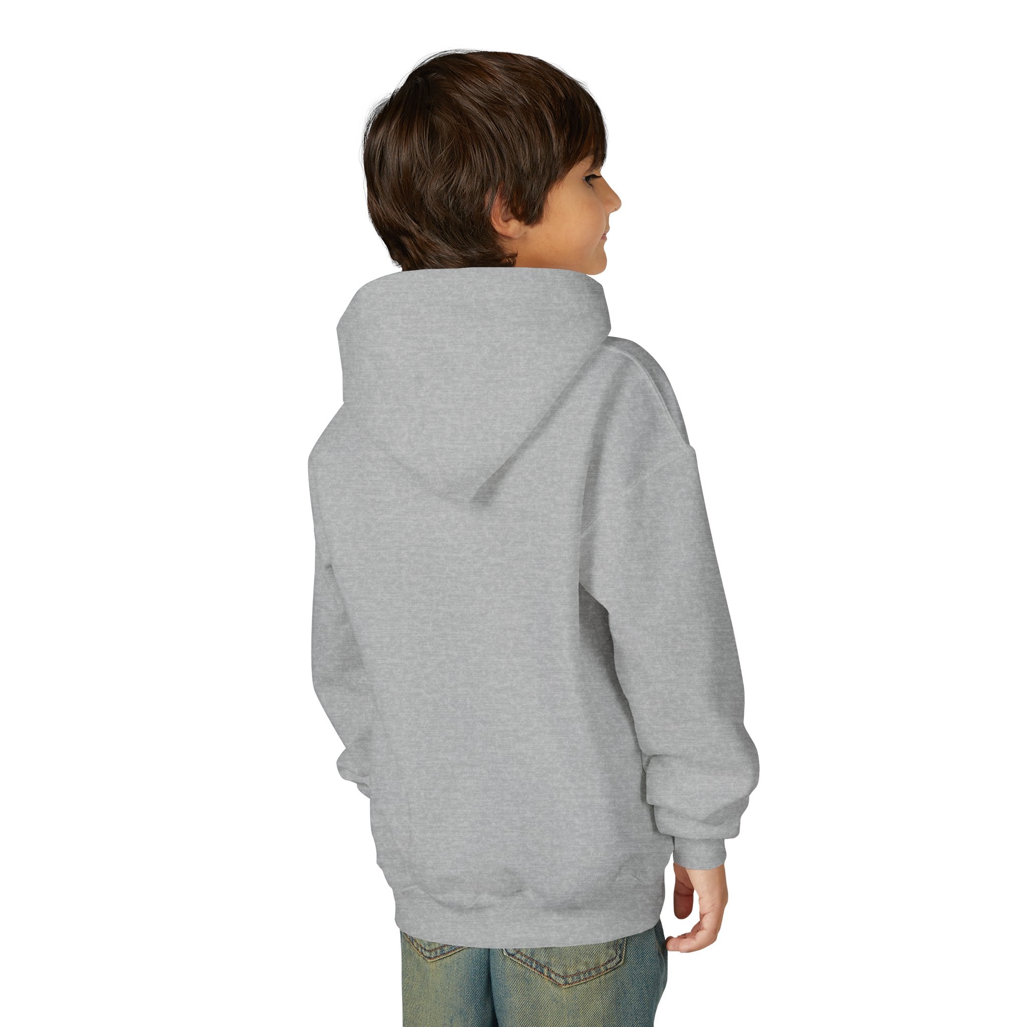 Youth Alien Hoodie – Cute Waving Green Alien Kids Sweatshirt
