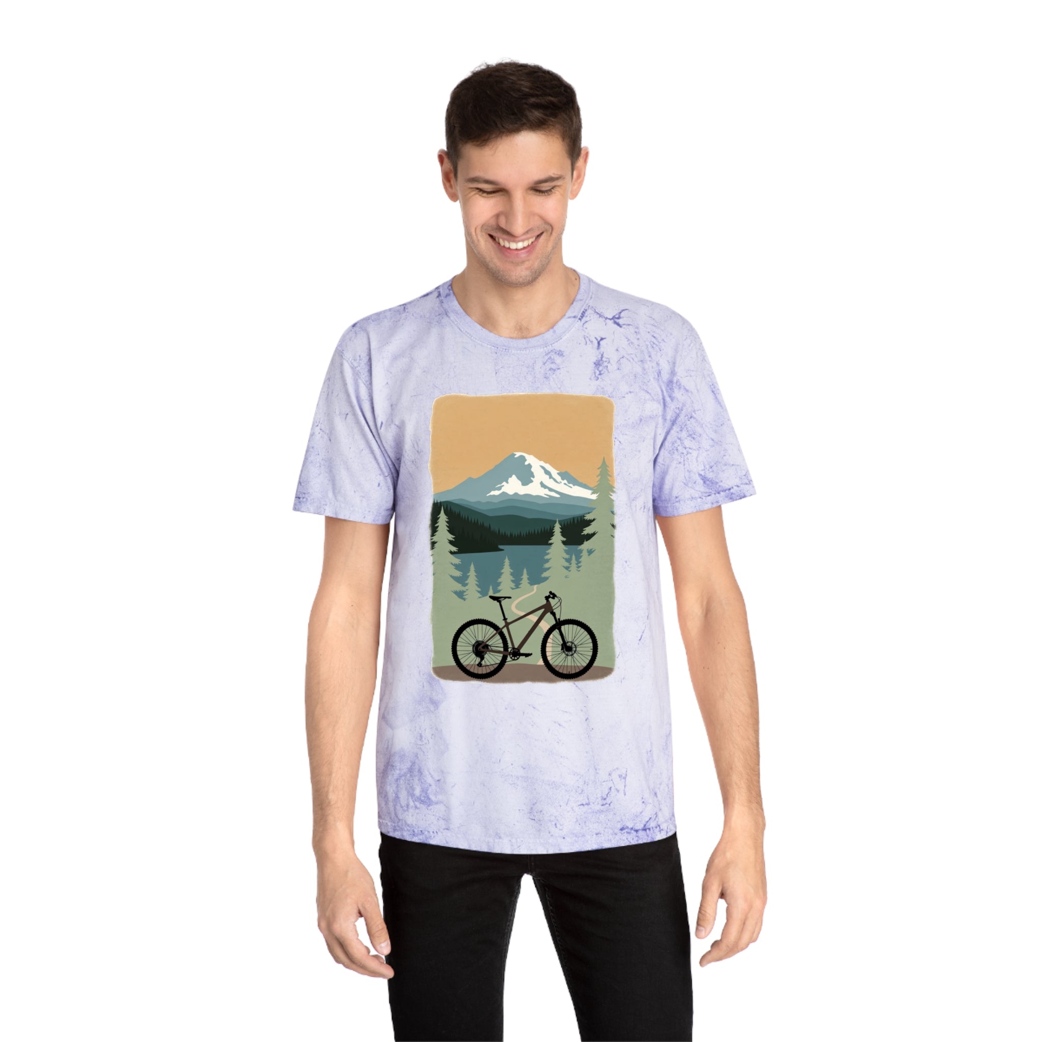 Tie-Dye Retro Mountain T-Shirt — Color Blast Outdoor Vibe