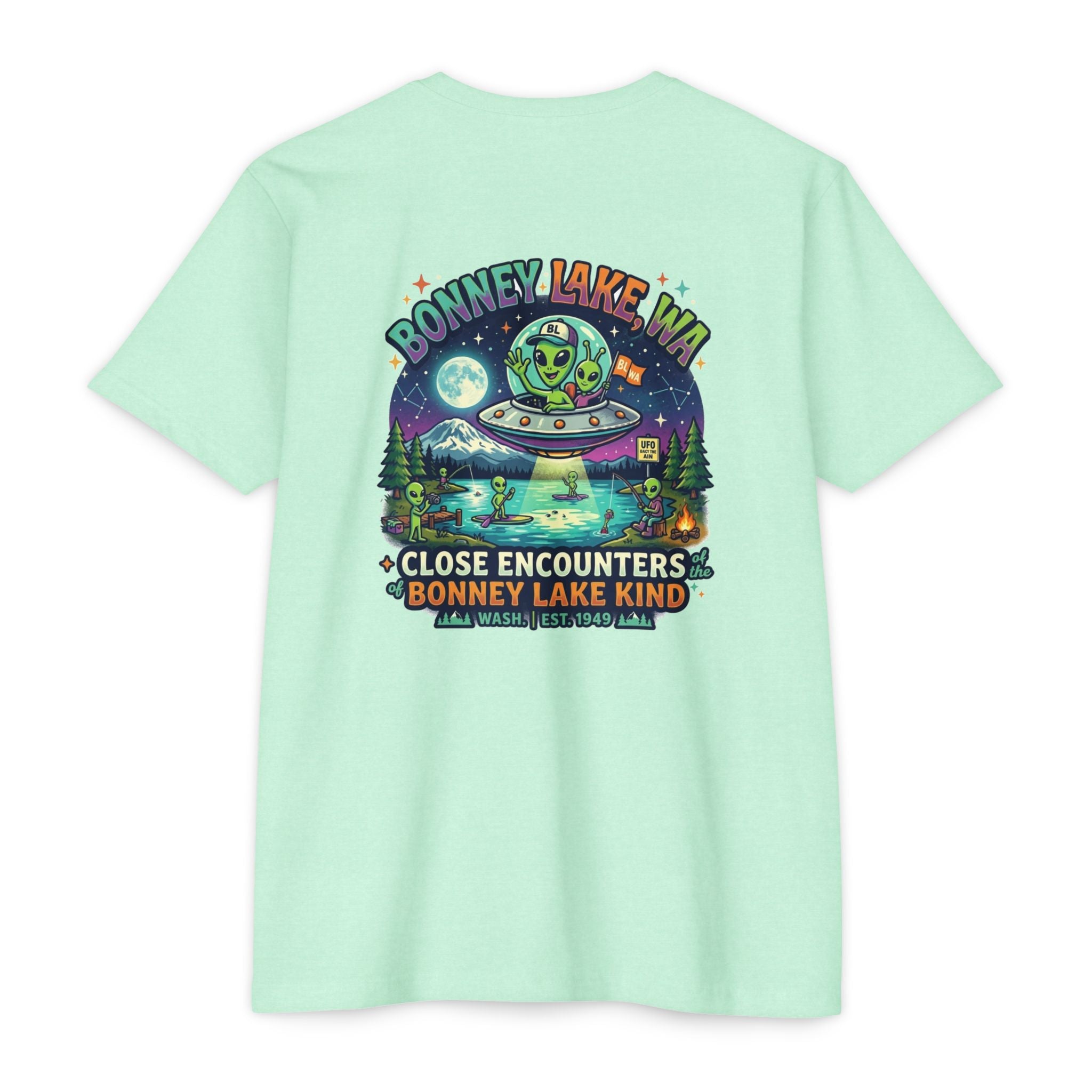 Bonney Lake WA UFO T-Shirt — "Close Encounters Bonney Lake Kind" Alien Graphic Tee