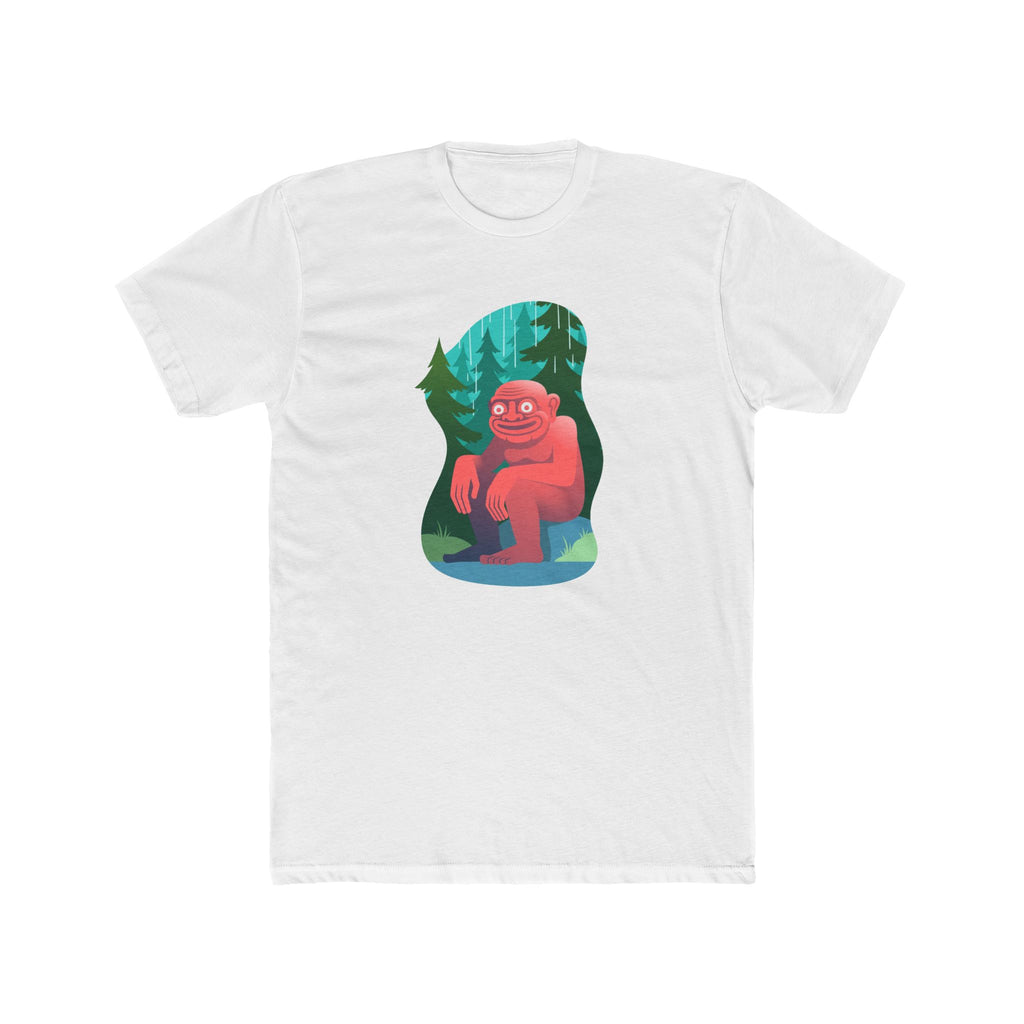 Bigfoot Forest Tee — Cute Red Sasquatch Graphic T-Shirt