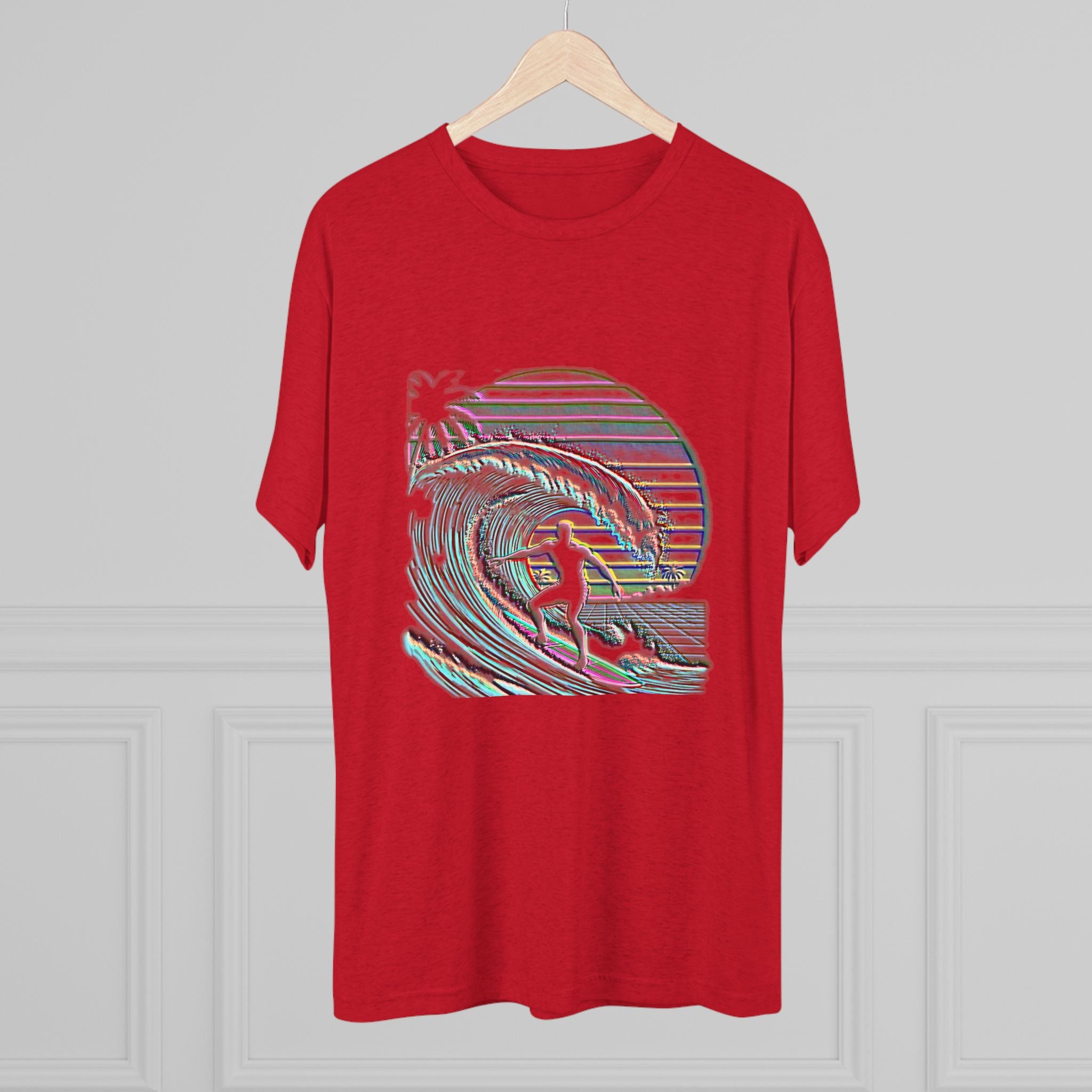 Surf Wave Tee — Retro Vaporwave Sunset Surfing Graphic T-Shirt