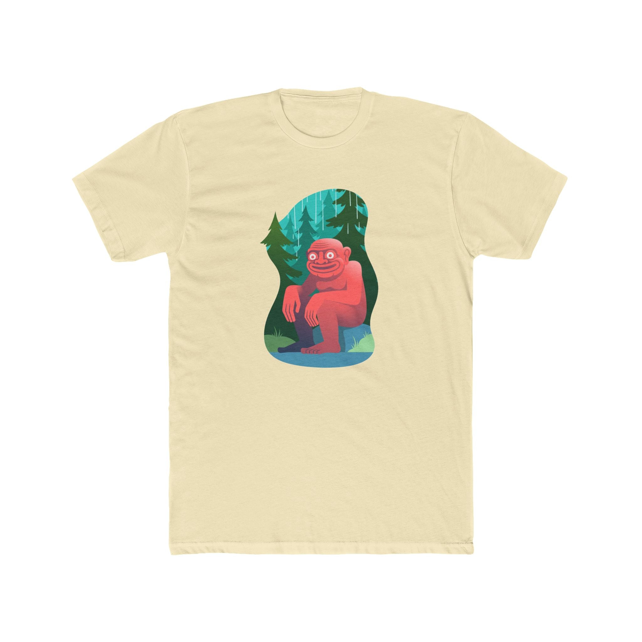 Bigfoot Forest Tee — Cute Red Sasquatch Graphic T-Shirt