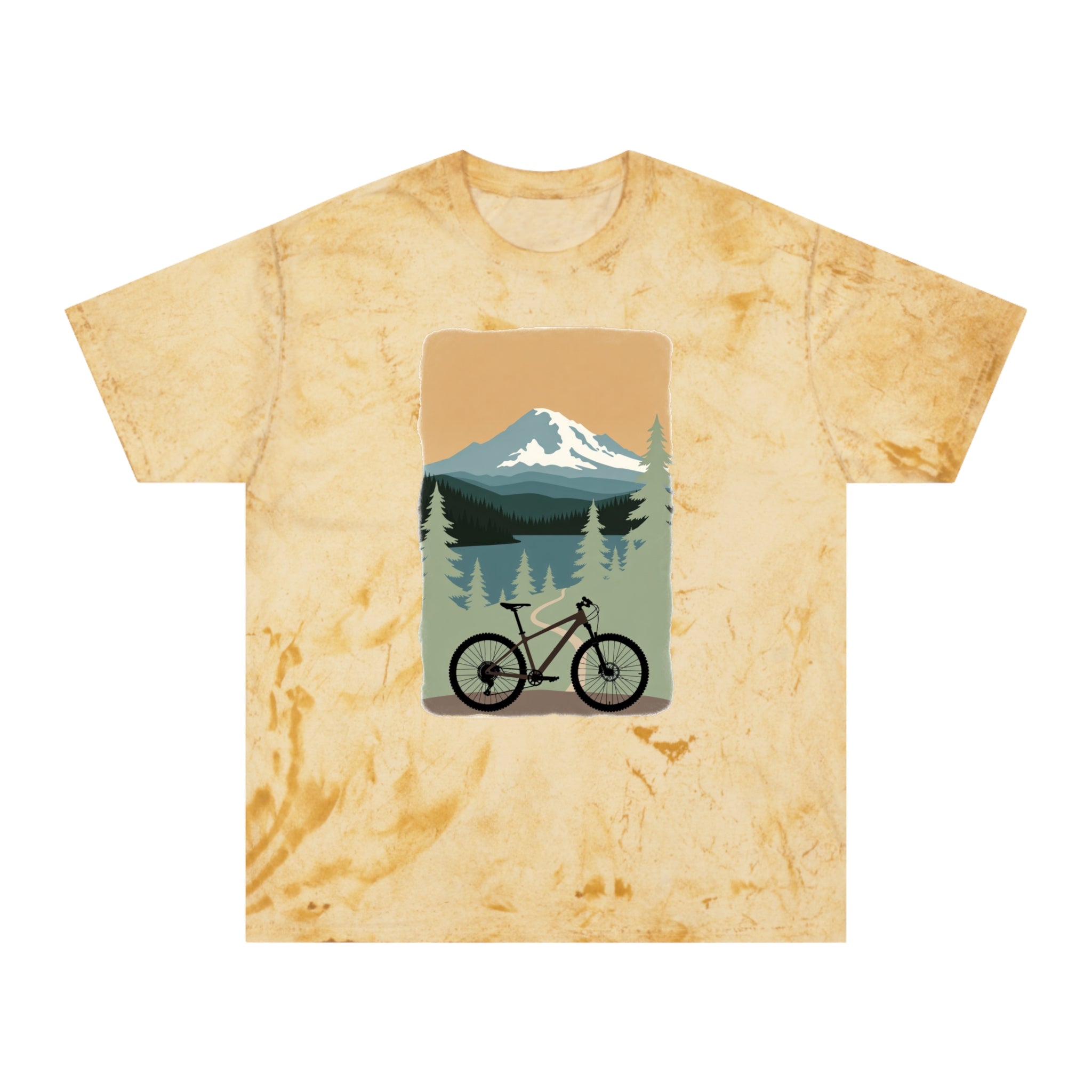 Tie-Dye Retro Mountain T-Shirt — Color Blast Outdoor Vibe