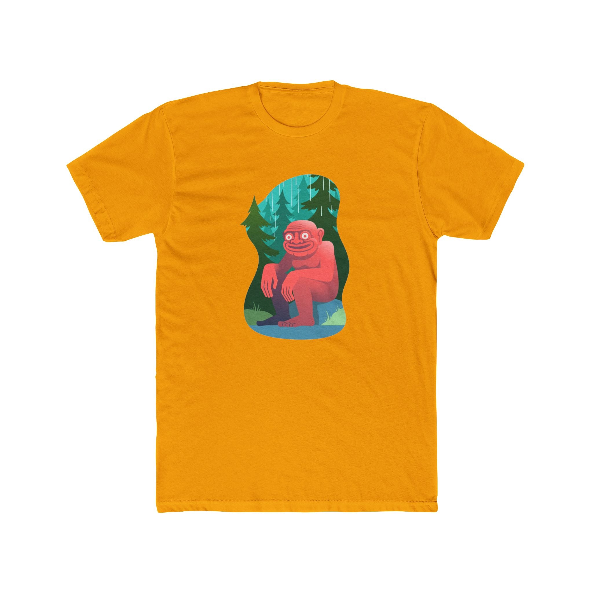 Bigfoot Forest Tee — Cute Red Sasquatch Graphic T-Shirt