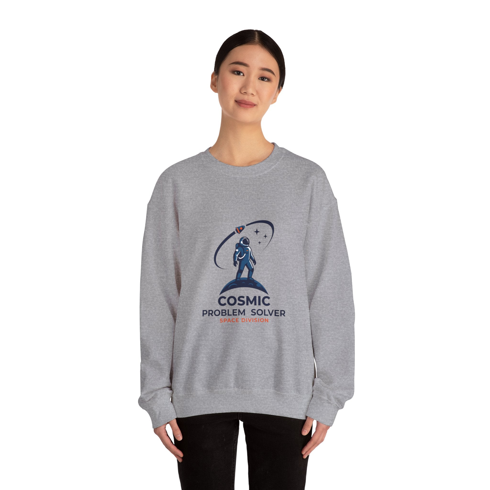 Cosmic Problem Solver Crewneck, Space Astronaut Mission Patch, science nerd