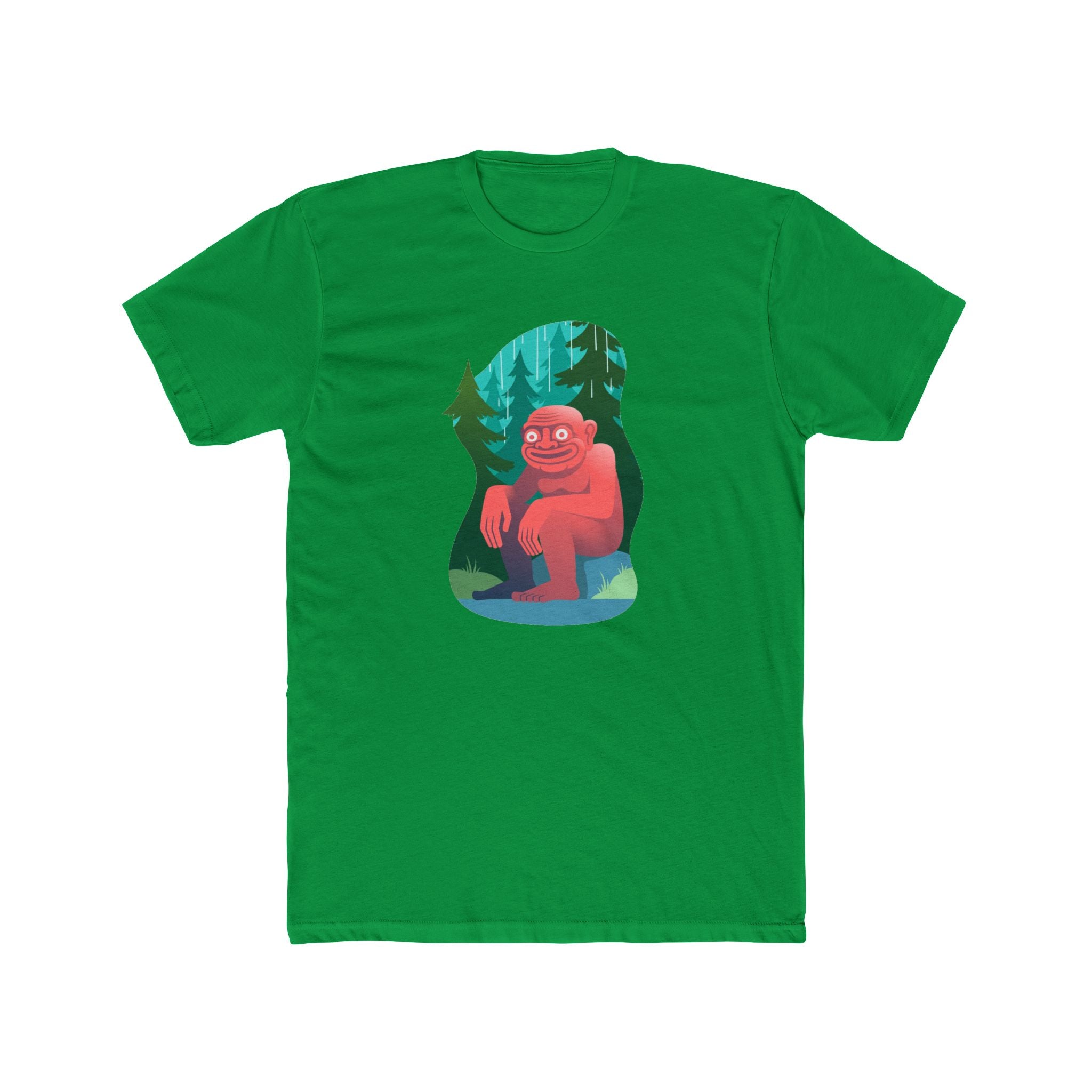 Bigfoot Forest Tee — Cute Red Sasquatch Graphic T-Shirt