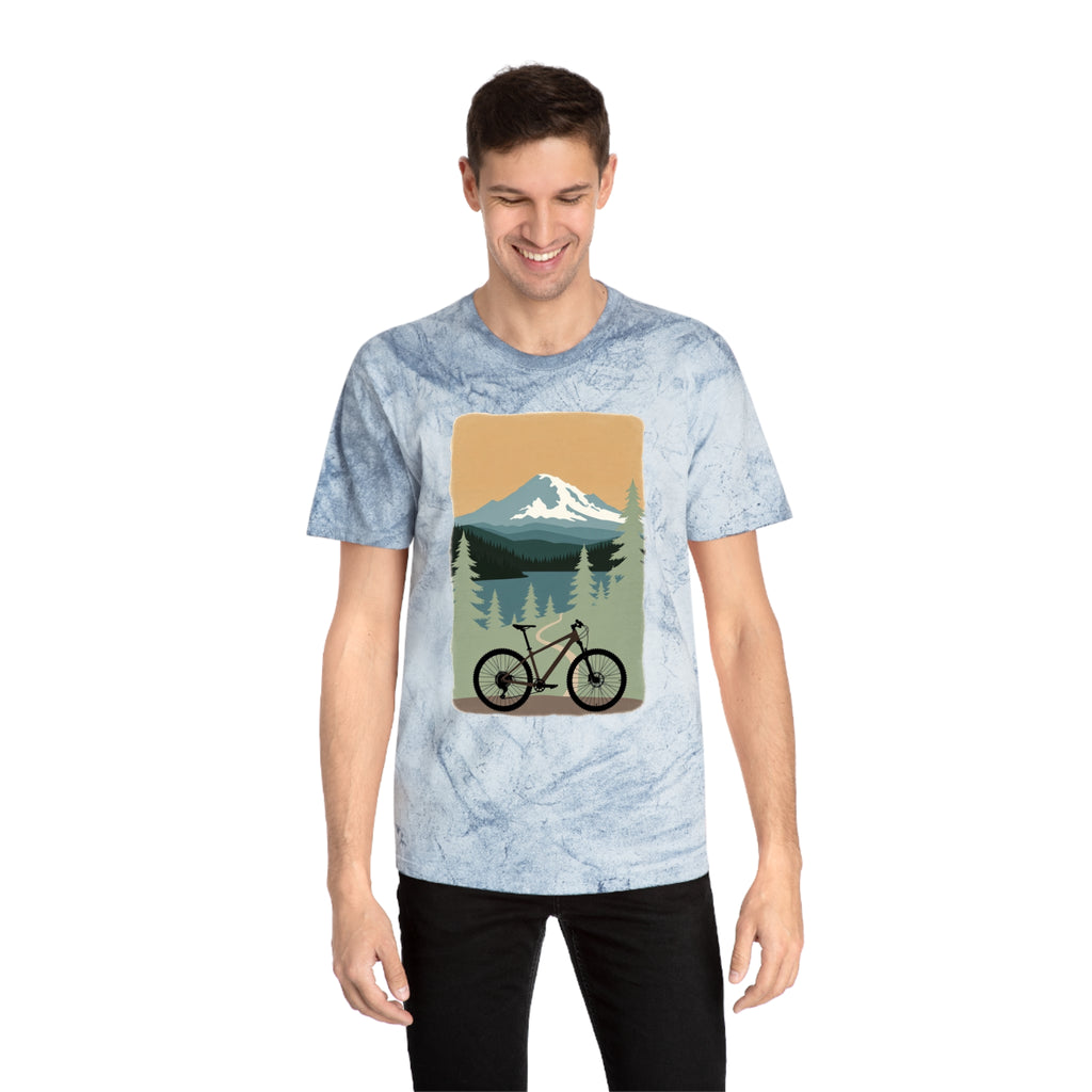Tie-Dye Retro Mountain T-Shirt — Color Blast Outdoor Vibe
