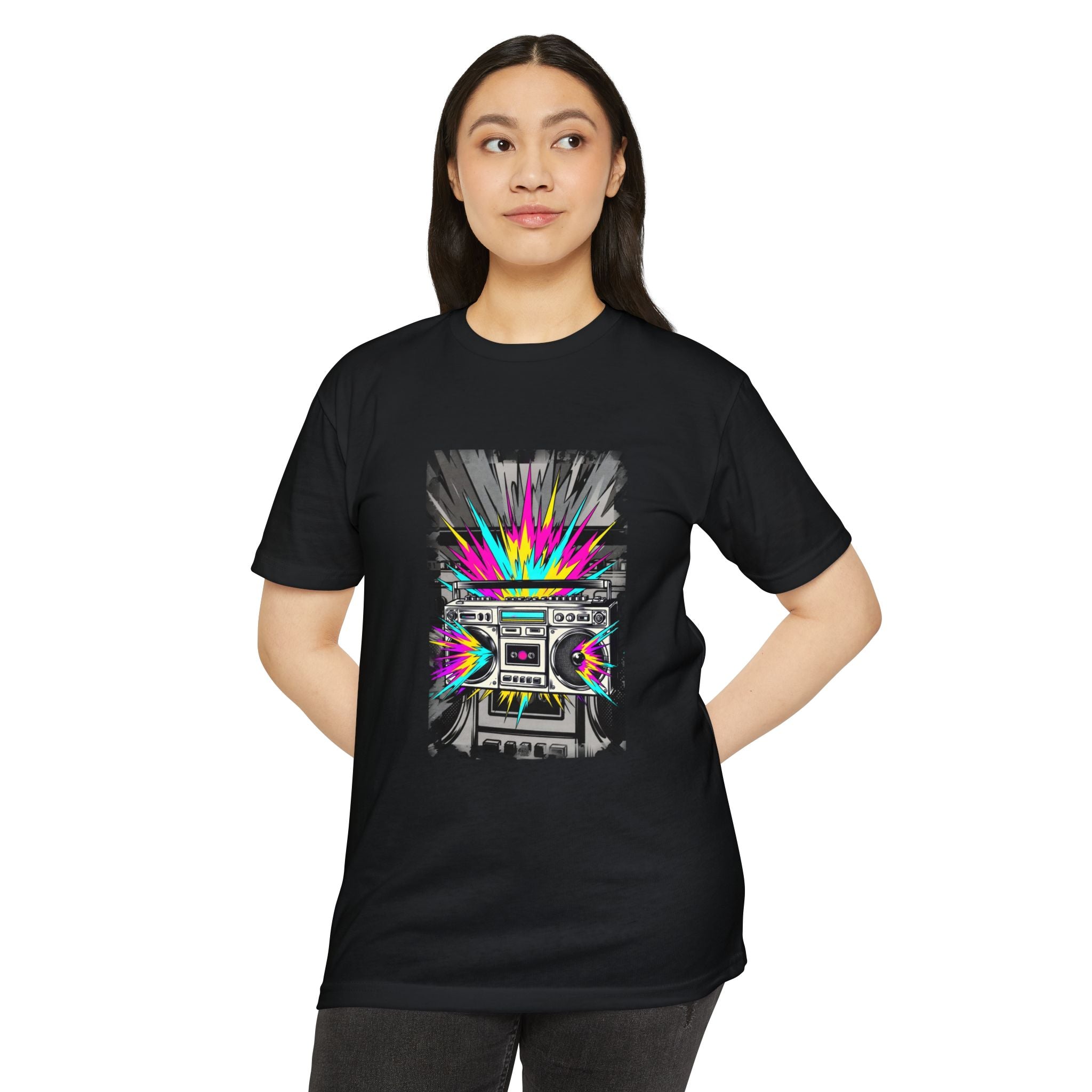 Retro Boombox Explosion T-Shirt