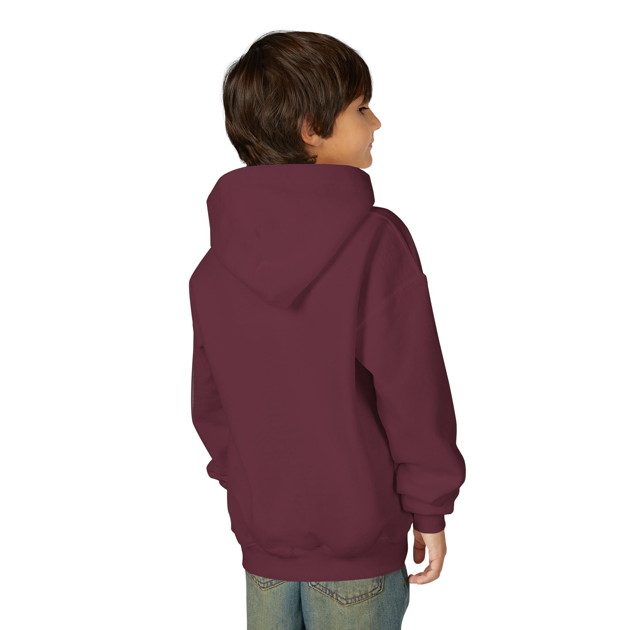Youth Alien Hoodie – Cute Waving Green Alien Kids Sweatshirt