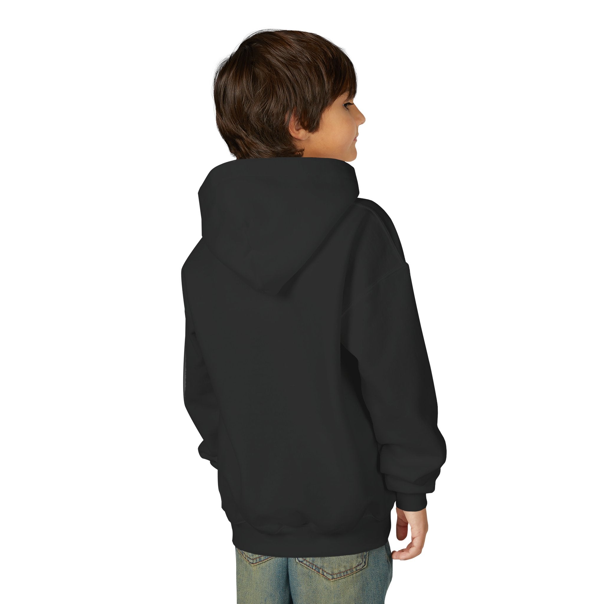 Youth Alien Hoodie – Cute Waving Green Alien Kids Sweatshirt