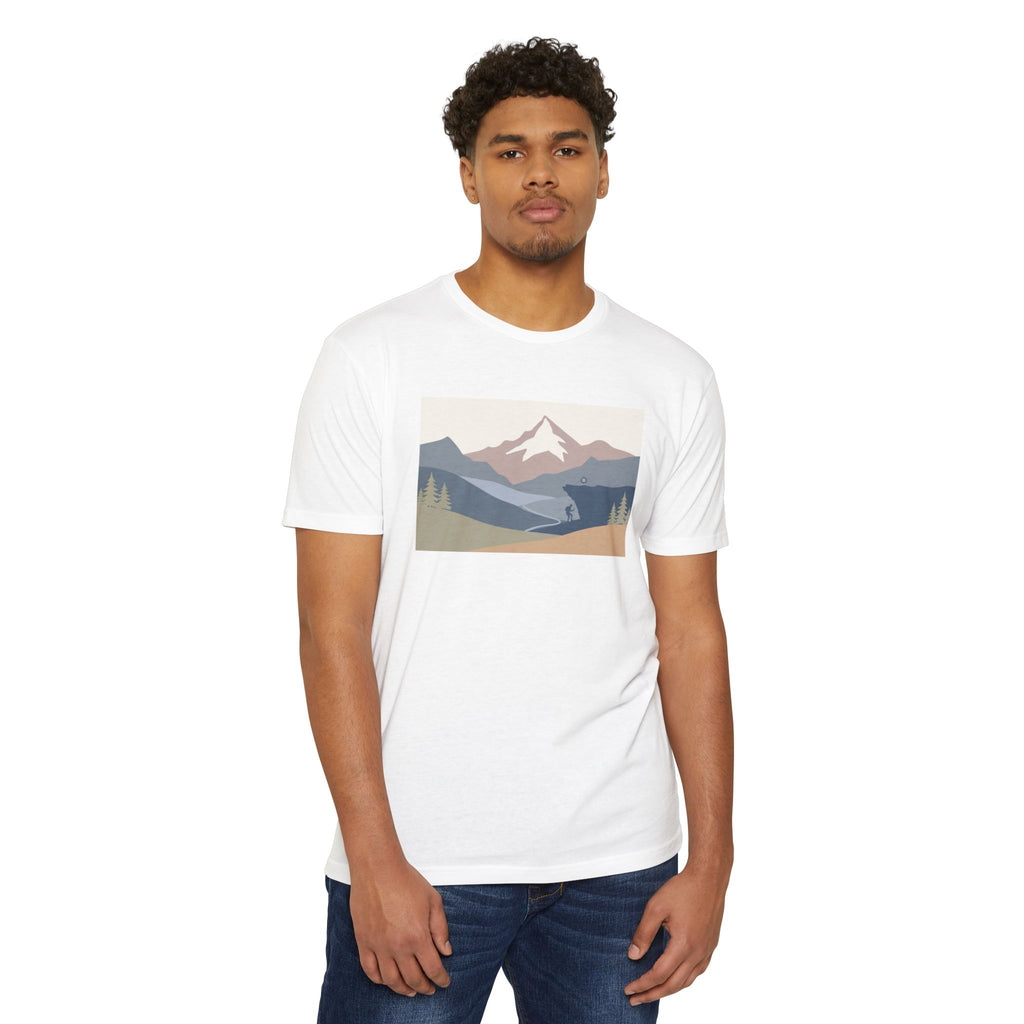 Mountain Landscape T-Shirt — Minimal Neutral Outdoor Scenic Tee