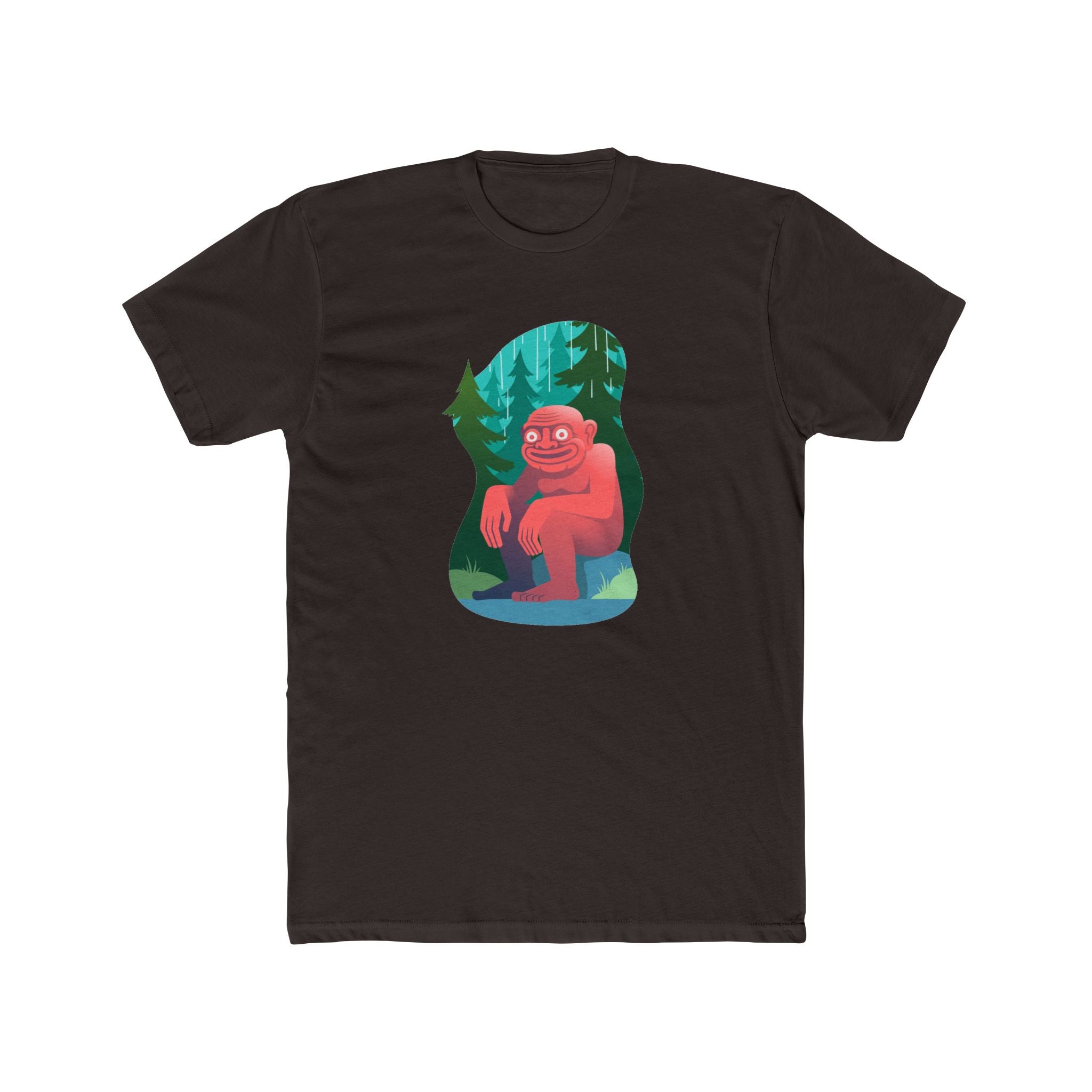 Bigfoot Forest Tee — Cute Red Sasquatch Graphic T-Shirt