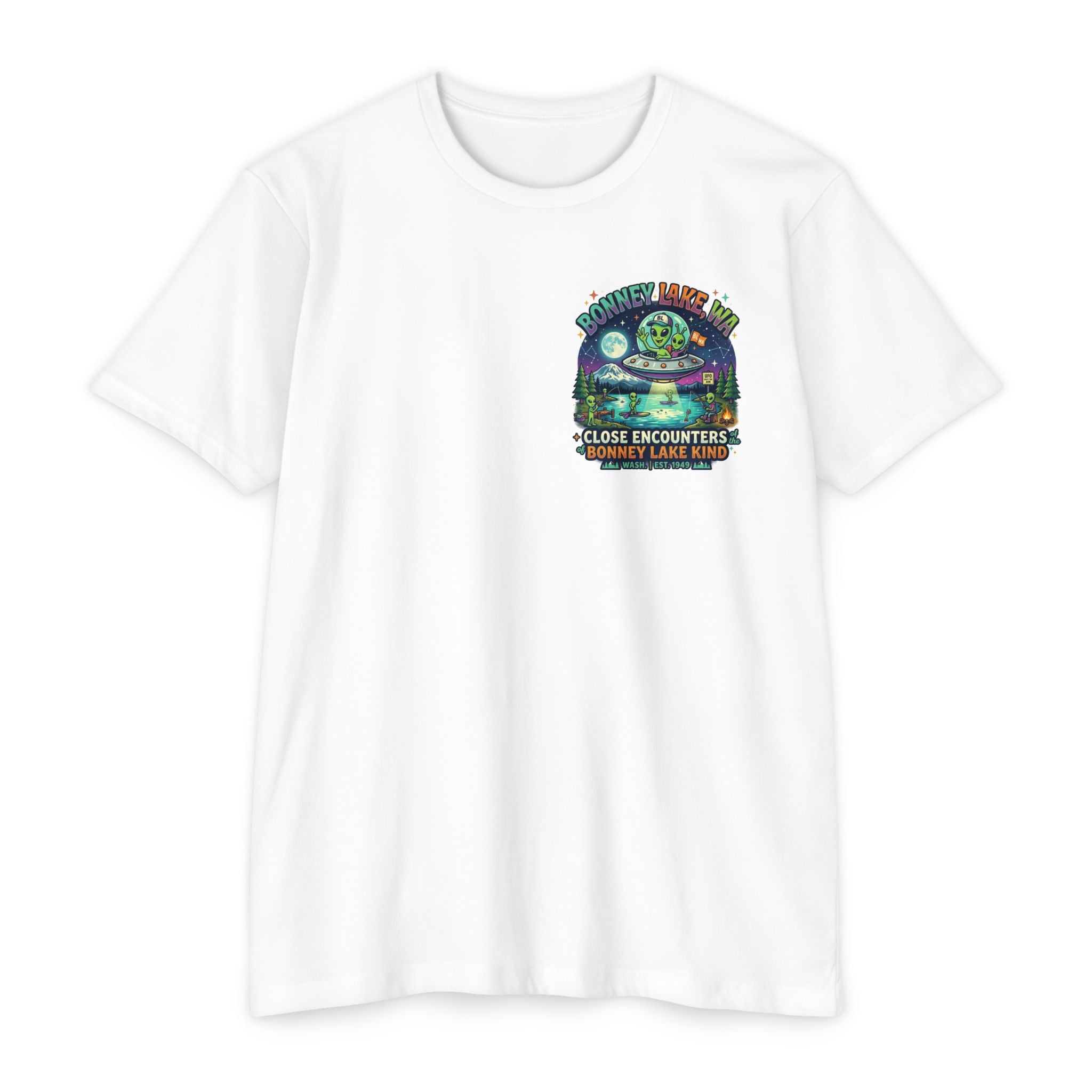 Bonney Lake WA UFO T-Shirt — "Close Encounters Bonney Lake Kind" Alien Graphic Tee
