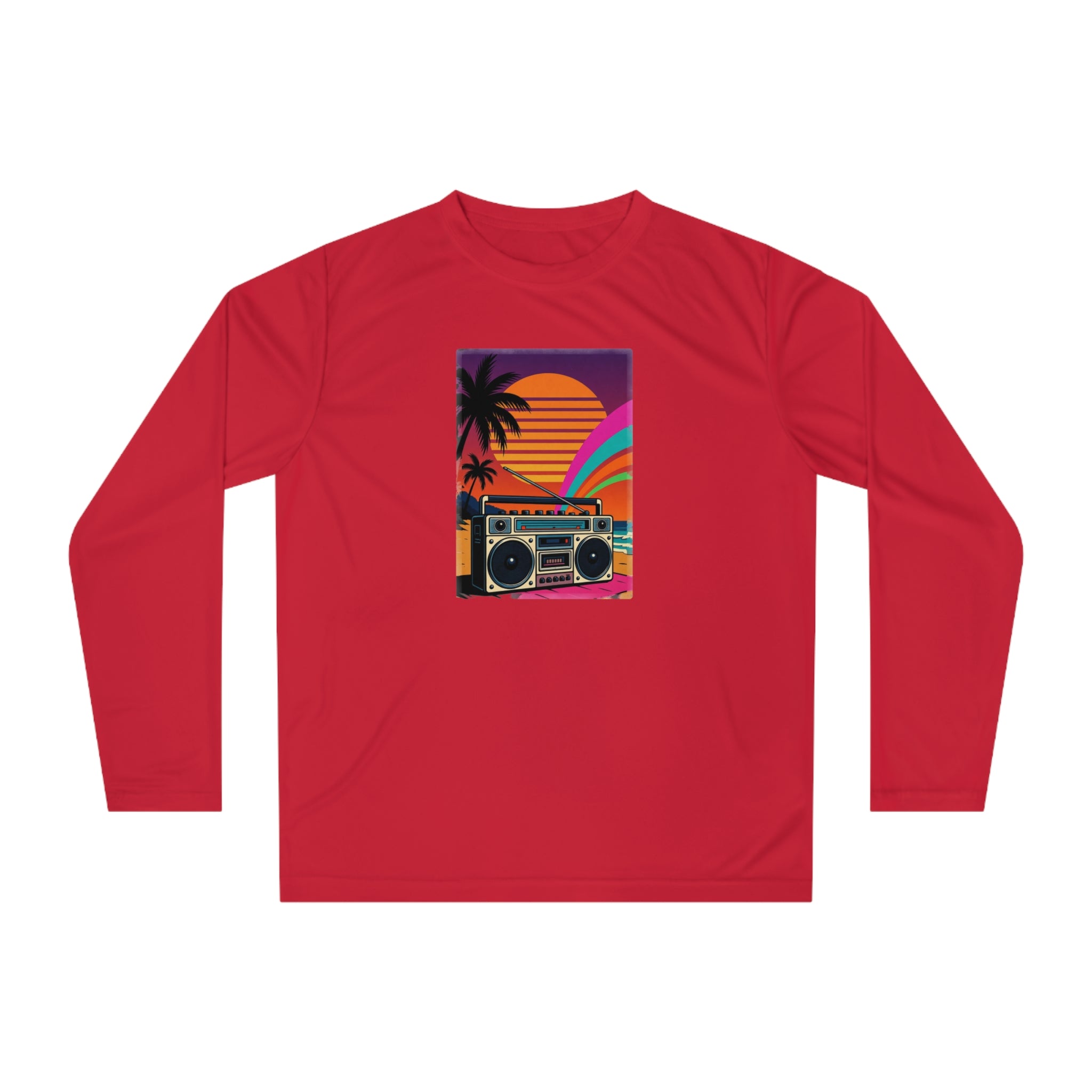 Retro Beach Boombox Long Sleeve