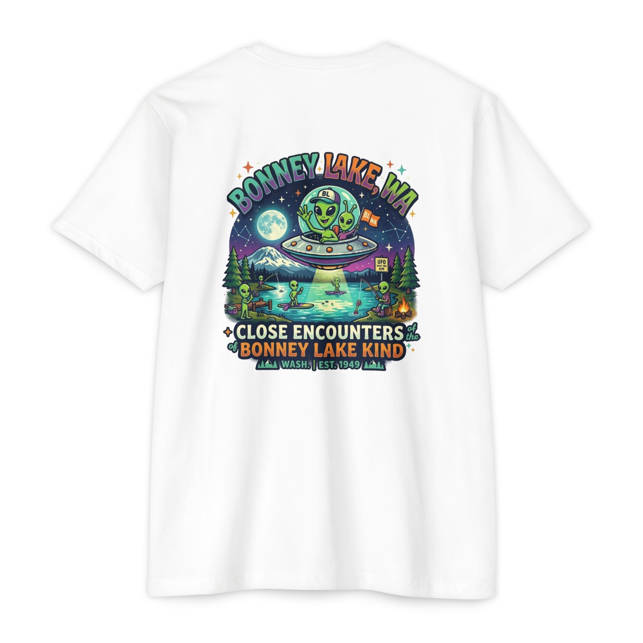 Bonney Lake WA UFO T-Shirt — "Close Encounters Bonney Lake Kind" Alien Graphic Tee