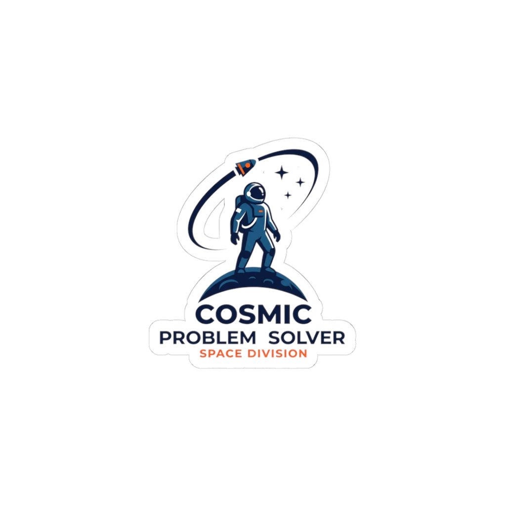 Cosmic Problem Solver Kiss-Cut Stickers | astronaut mission patch, space science