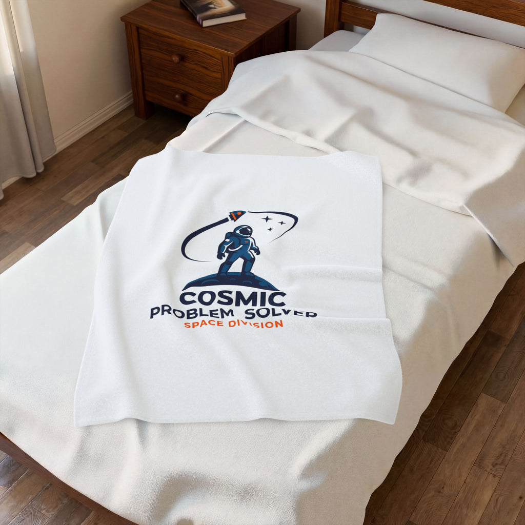 Cosmic Problem Solver Blanket | astronaut, mission patch, space science
