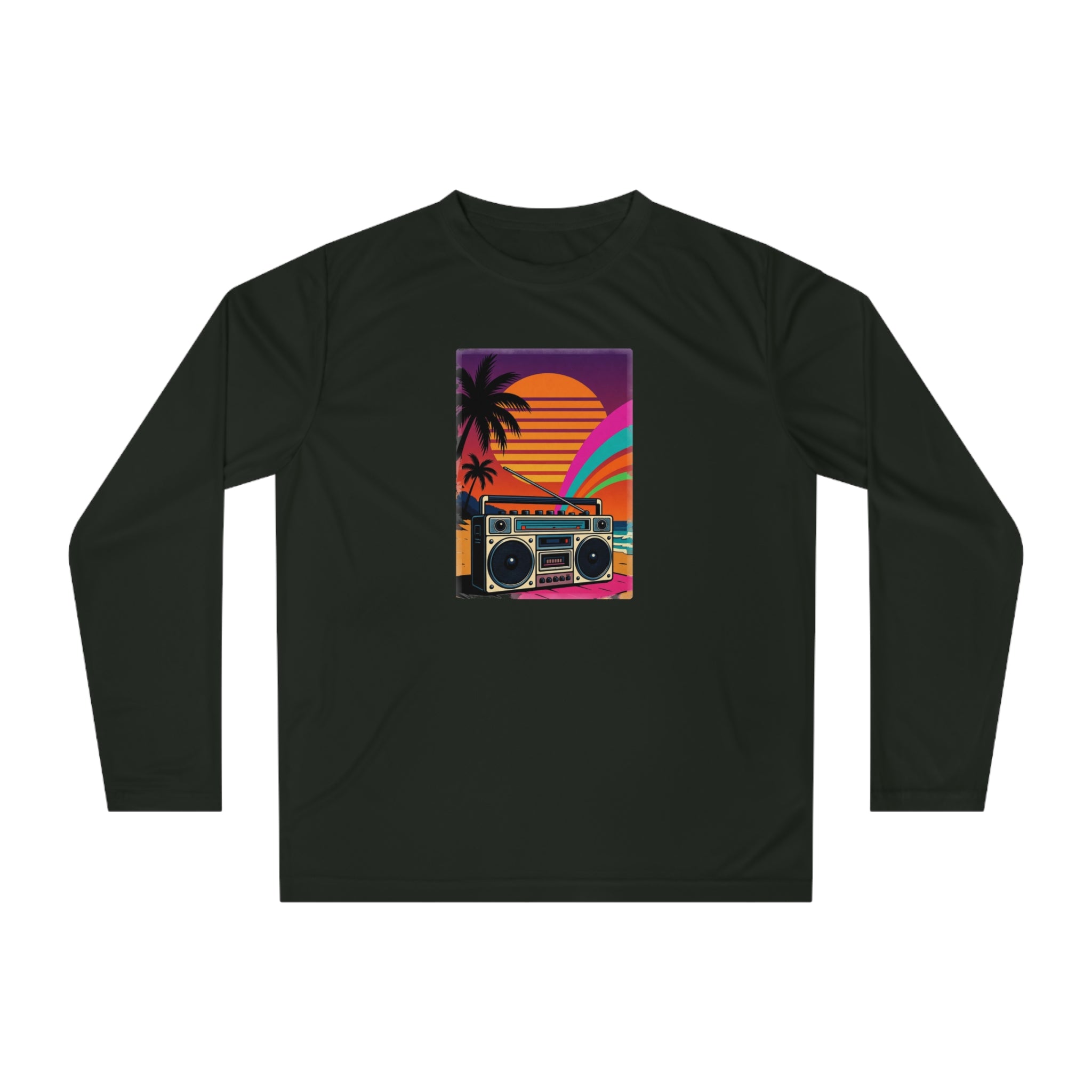 Retro Beach Boombox Long Sleeve