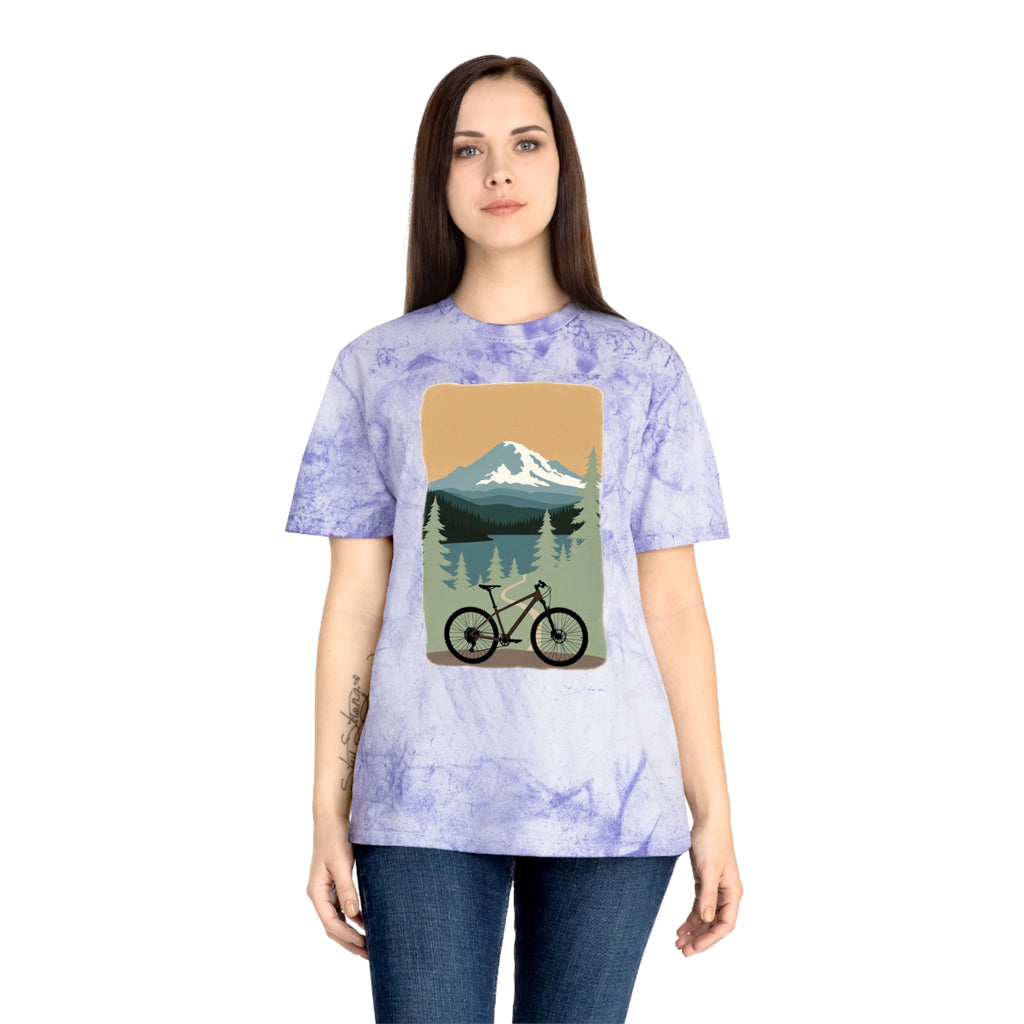 Tie-Dye Retro Mountain T-Shirt — Color Blast Outdoor Vibe