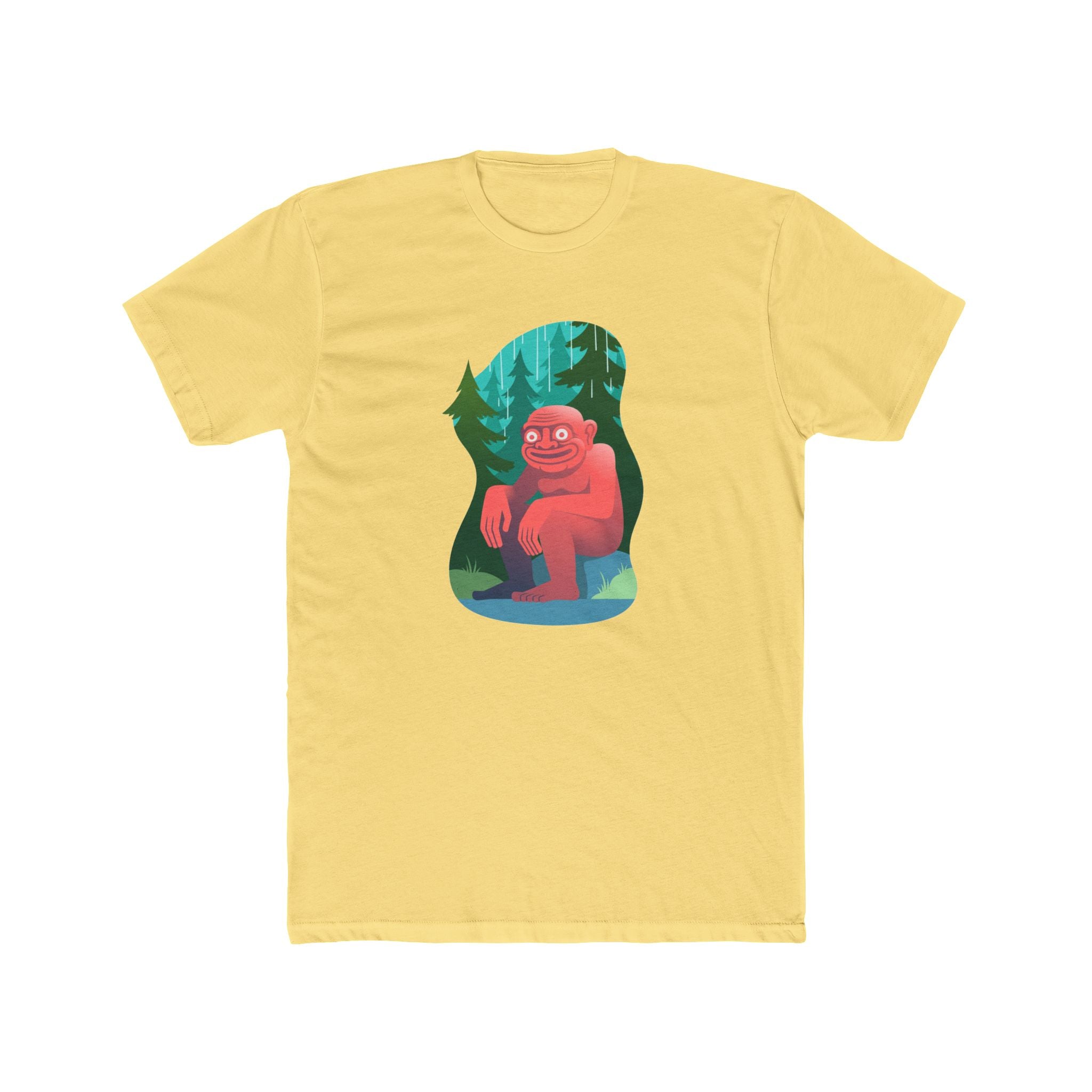 Bigfoot Forest Tee — Cute Red Sasquatch Graphic T-Shirt