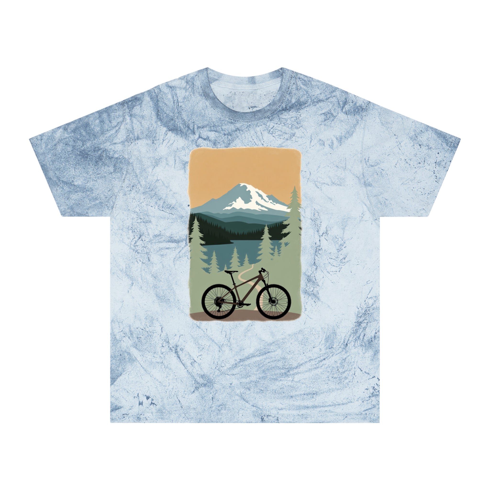 Tie-Dye Retro Mountain T-Shirt — Color Blast Outdoor Vibe