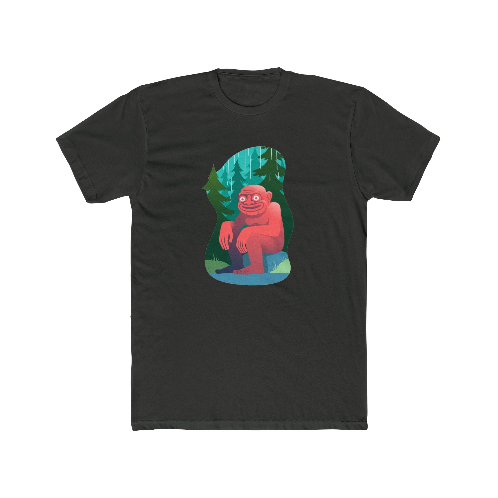 Bigfoot Forest Tee — Cute Red Sasquatch Graphic T-Shirt